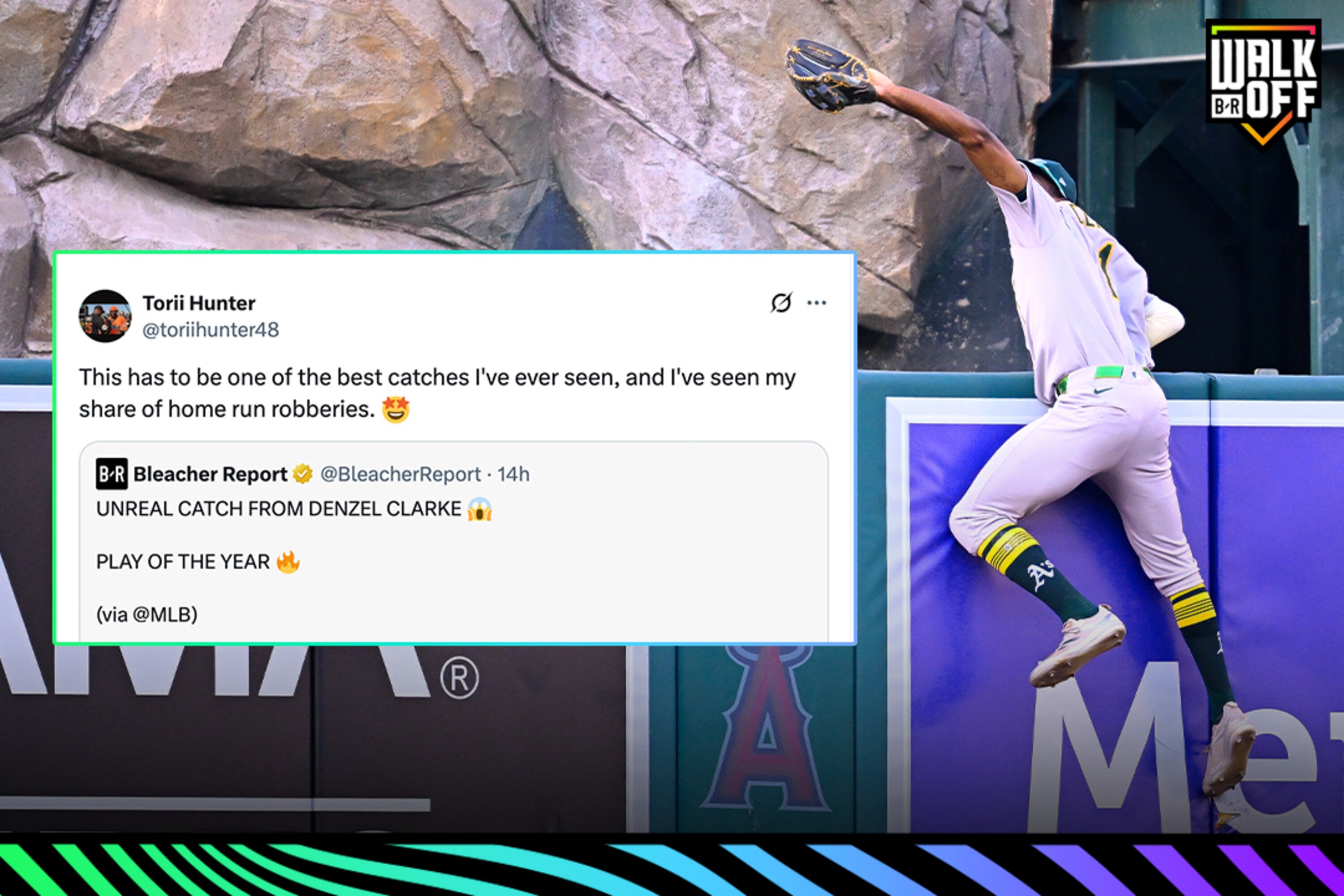 Torii Hunter Says Denzel Clarke's Viral HR Robbery Among 'Best Catches I've Ever Seen'