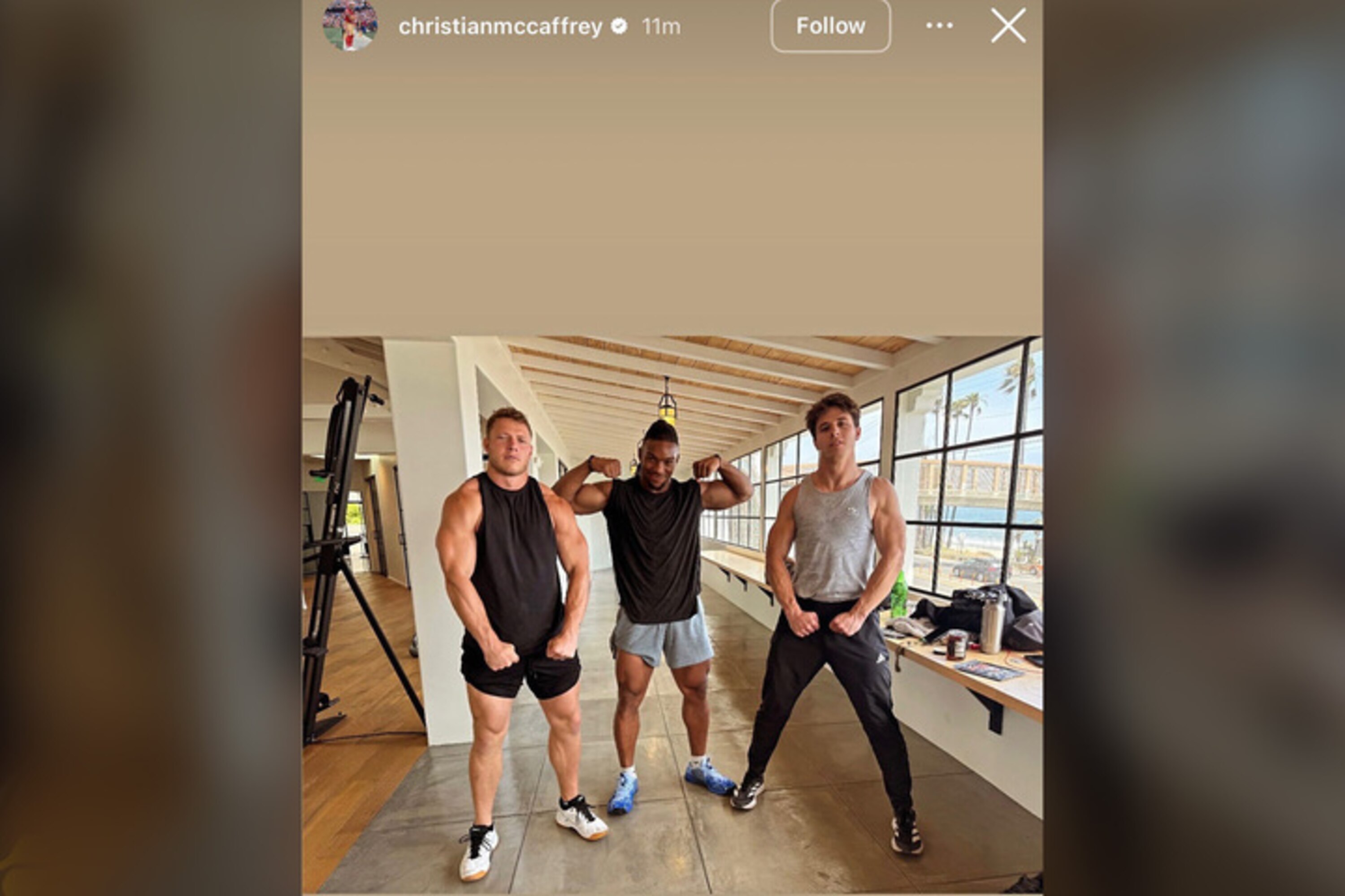 Christian McCaffrey Posts Impressive Workout Photo with Brother Luke, Bijan Robinson