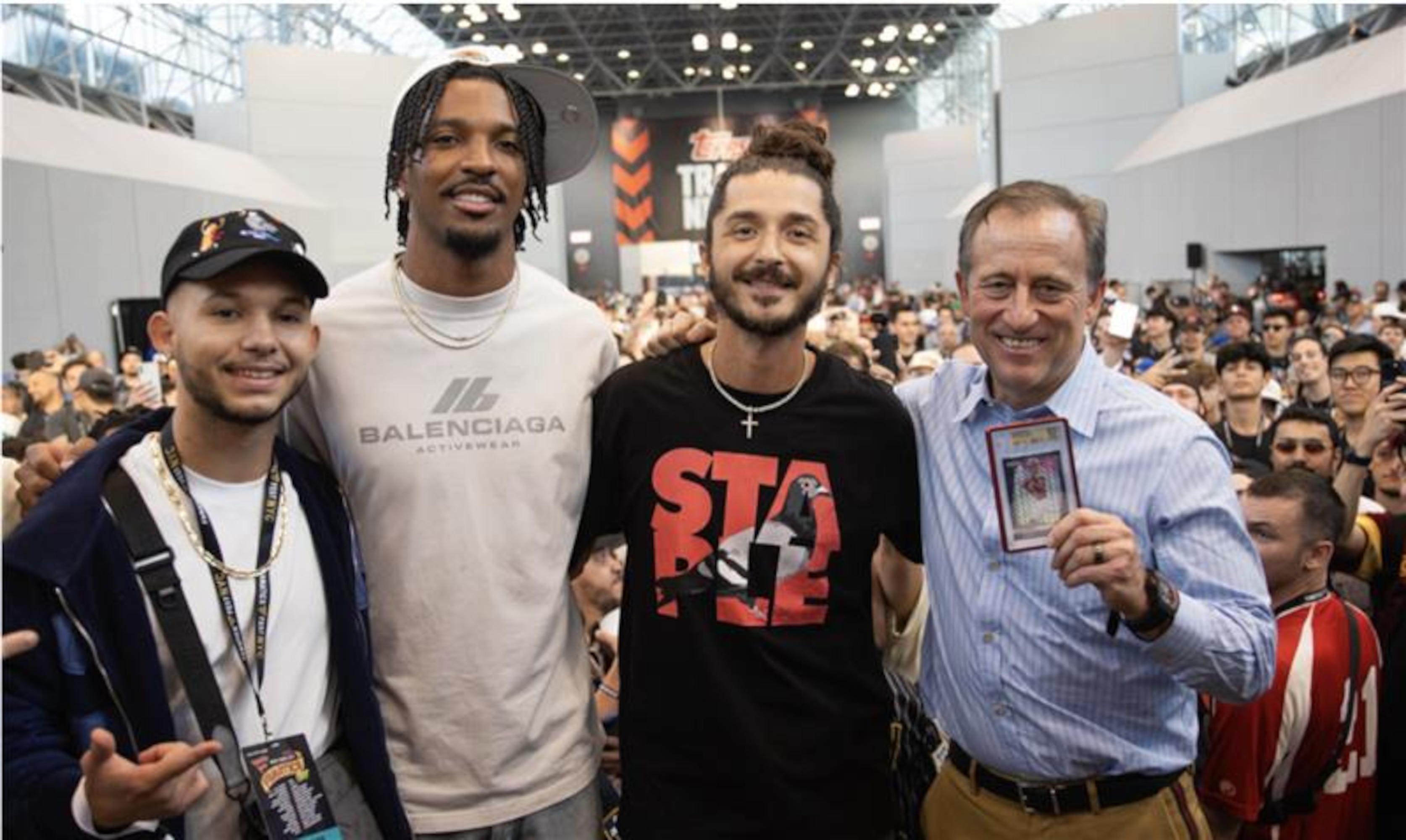 Josh Harris Buys $500K Jayden Daniels Card In Front of QB at Fanatics Fest on Video