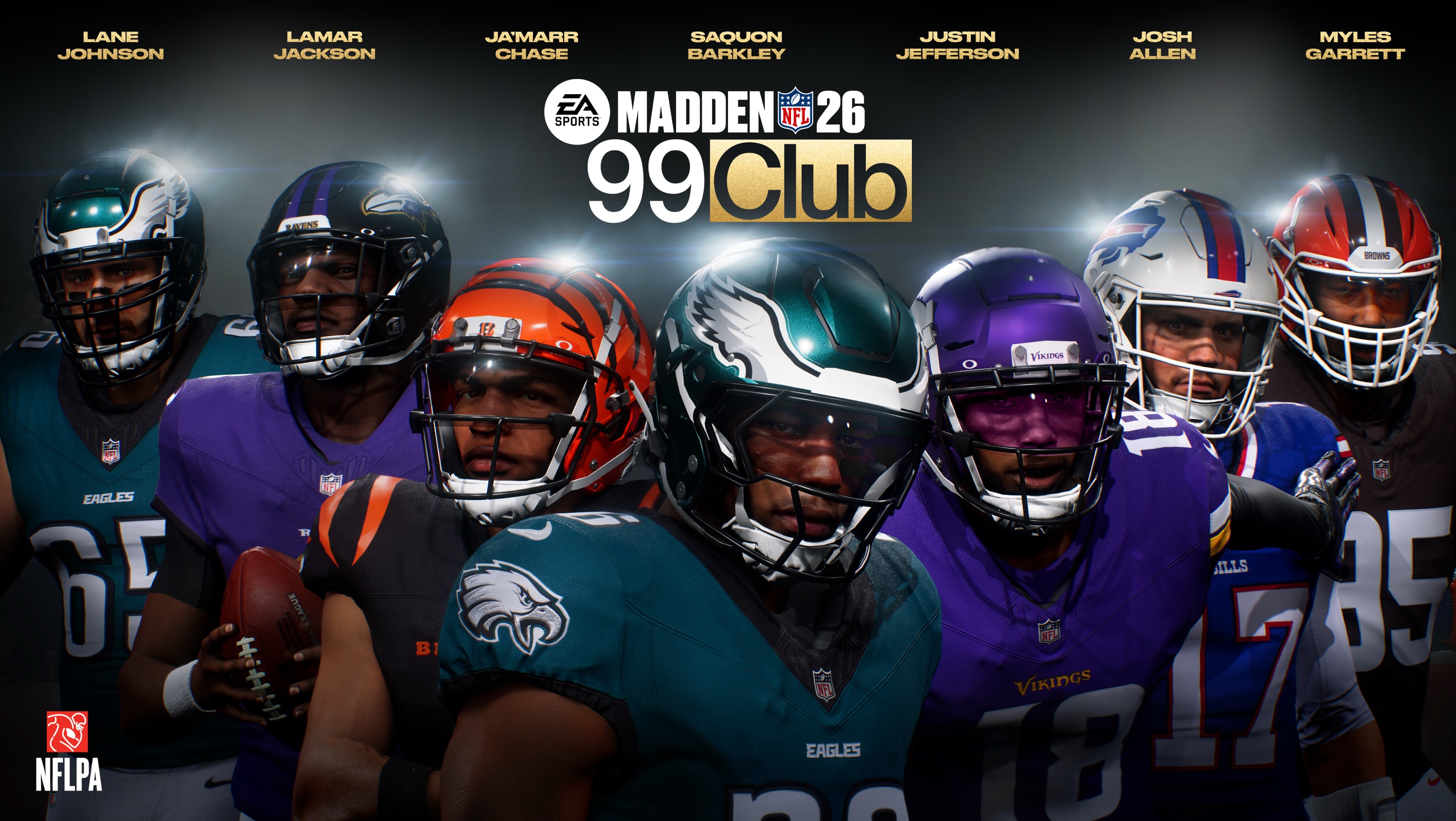 Saquon Barkley, Lamar Jackson, Justin Jefferson Headline 99 Club for Madden NFL 26