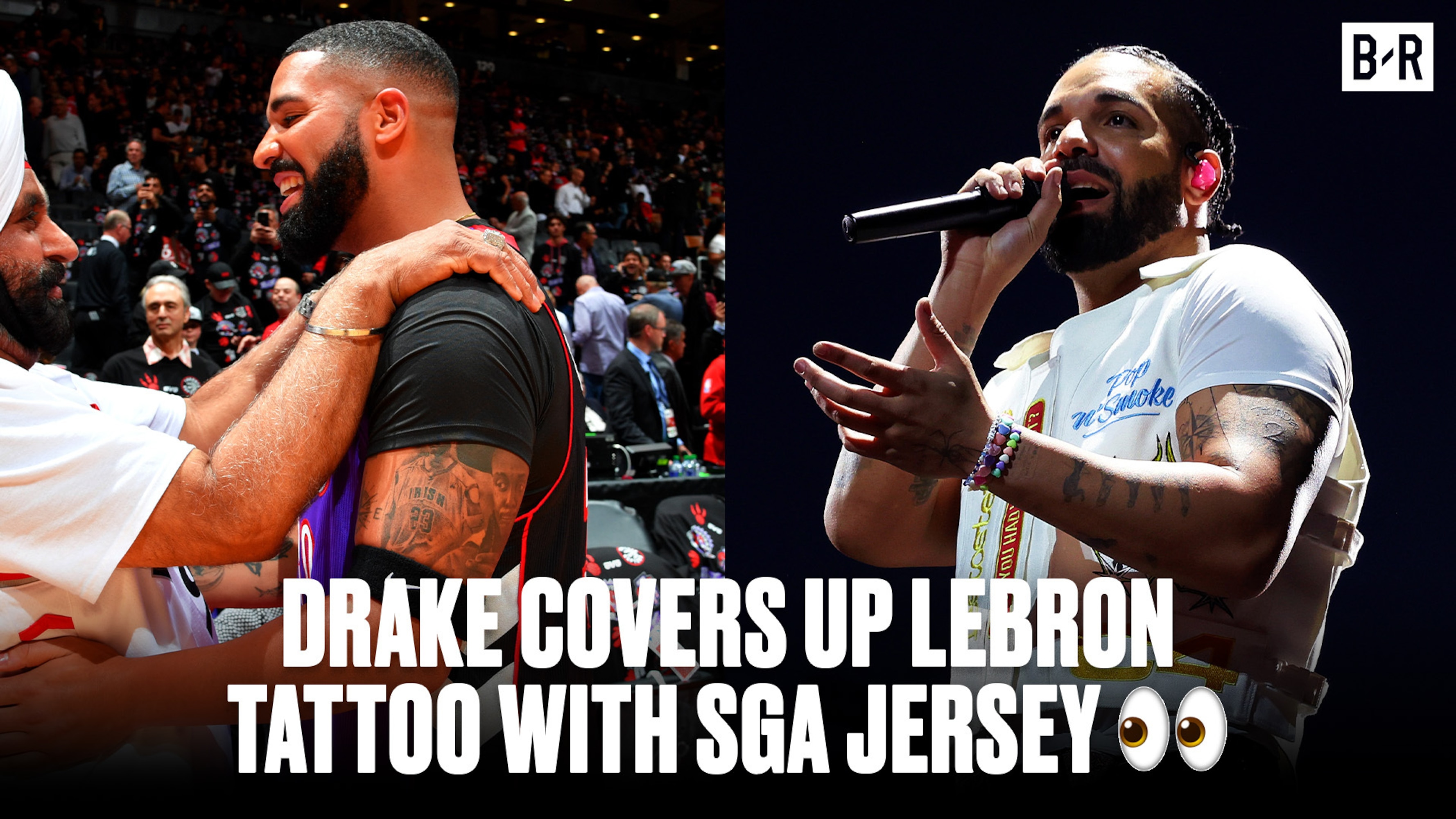 New Drake Photo Shows LeBron James Tattoo Covered Up by SGA's No. 2 Thunder Jersey