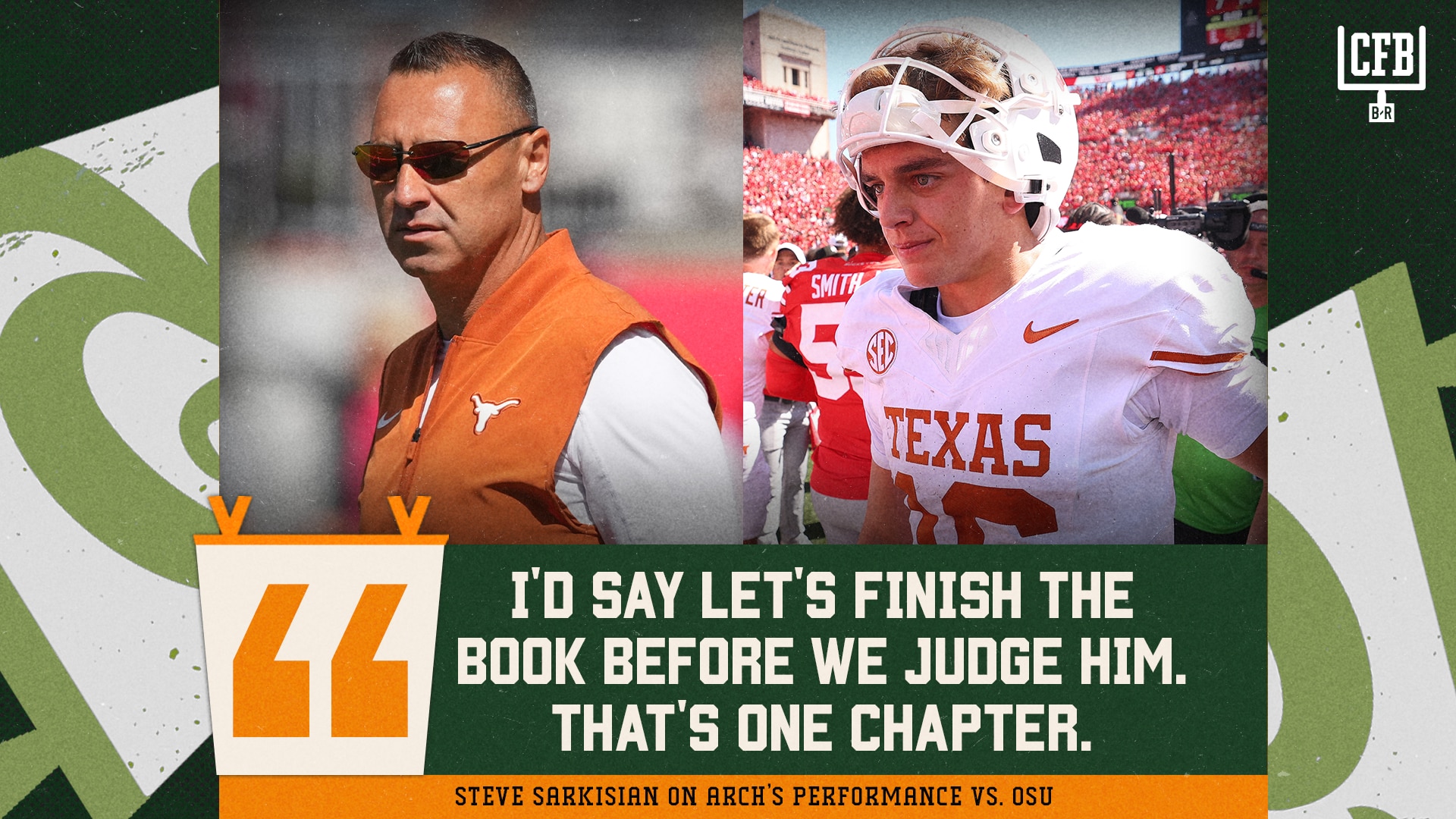 Texas’ Sarkisian Talks ‘Out of Control’ Arch Manning Expectations After Loss to OSU