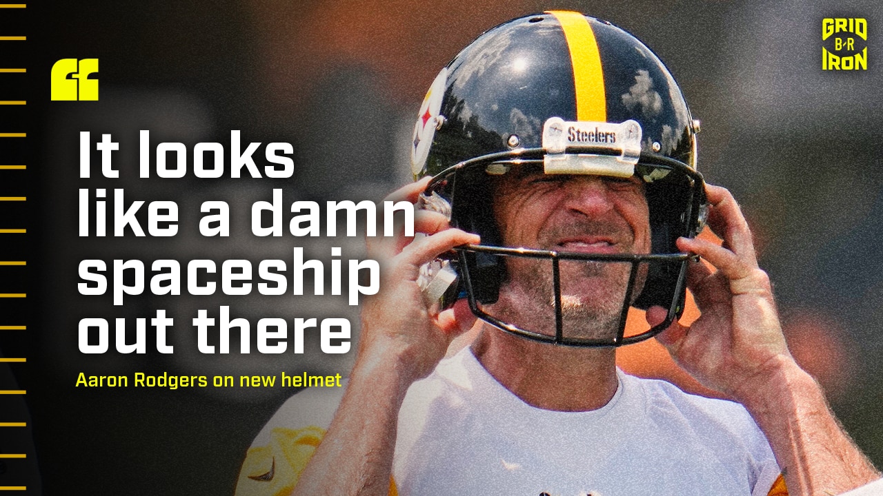 Steelers’ Aaron Rodgers Rips His New Helmet Style, ‘It Looks Like a Damn Spaceship’