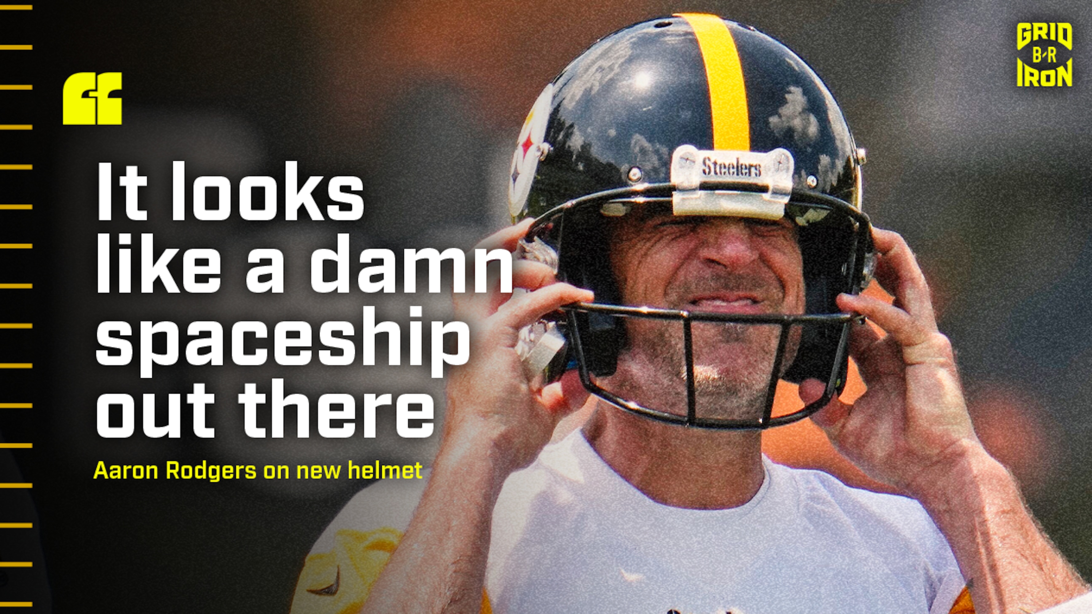 Steelers' Aaron Rodgers Rips His New Helmet Style, 'It Looks Like a Damn  Spaceship'