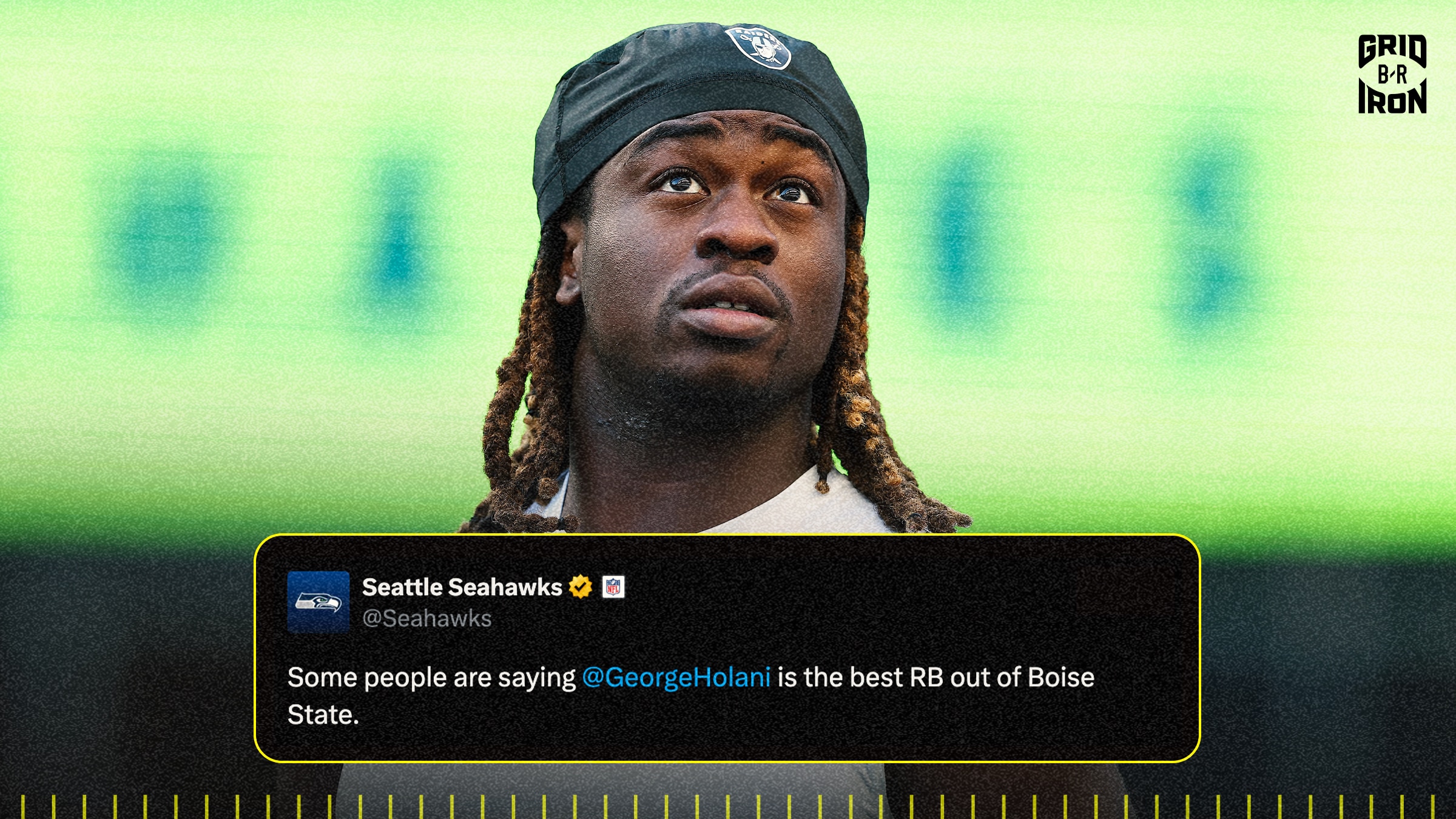 Seahawks Troll Raiders’ Ashton Jeanty, Call George Holani Best RB from Boise State