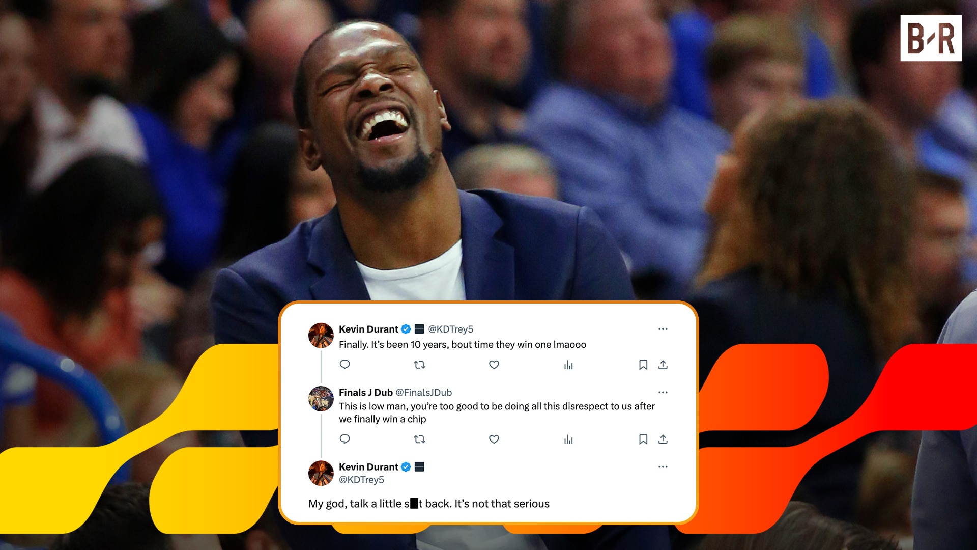 Kevin Durant Trolls Thunder Fan Over NBA Title, ‘Bout Time They Win One Lmaooo’
