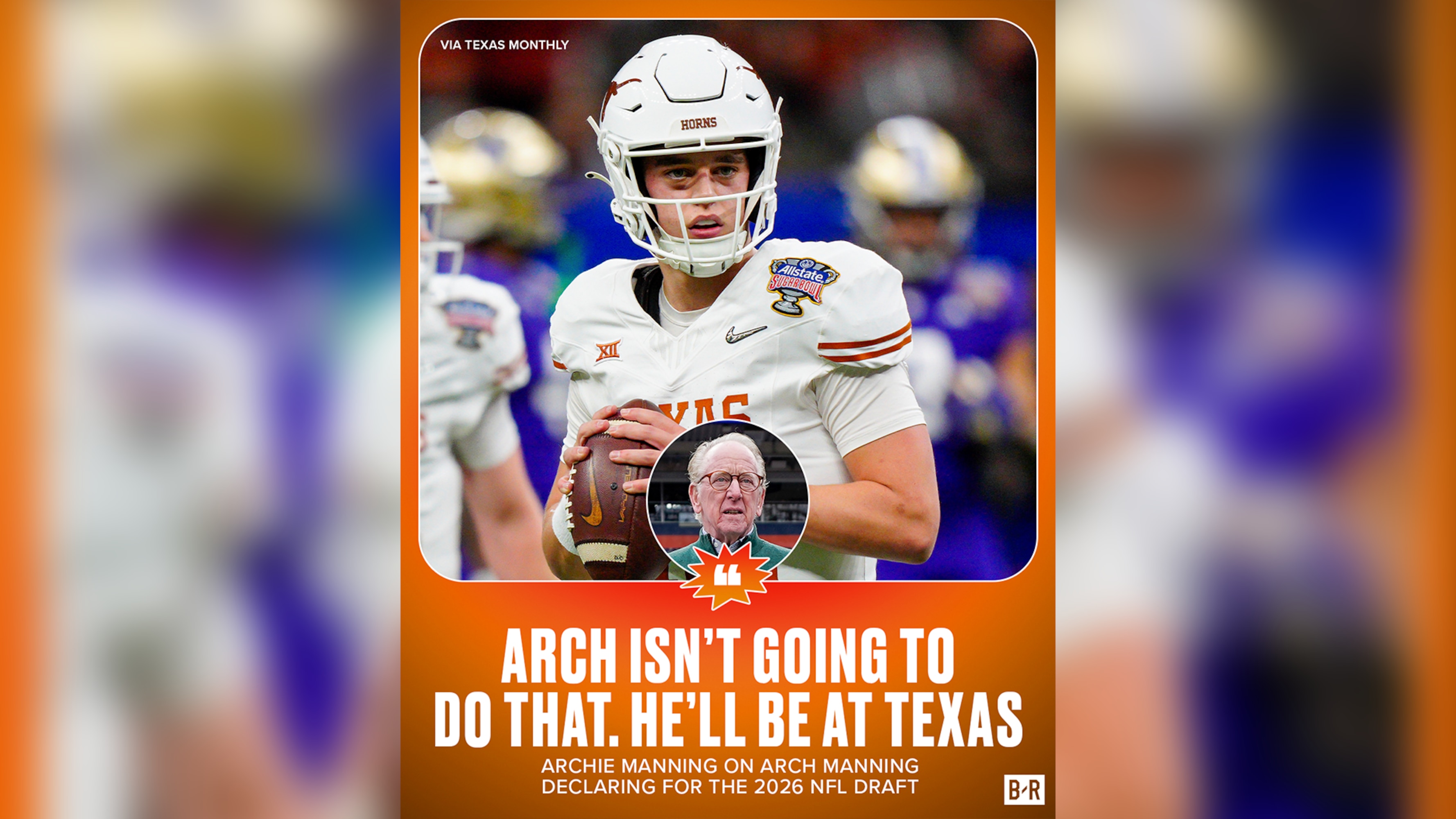 Arch Manning Predicted to Skip 2026 NFL Draft, Stay at Texas by Granddad Archie