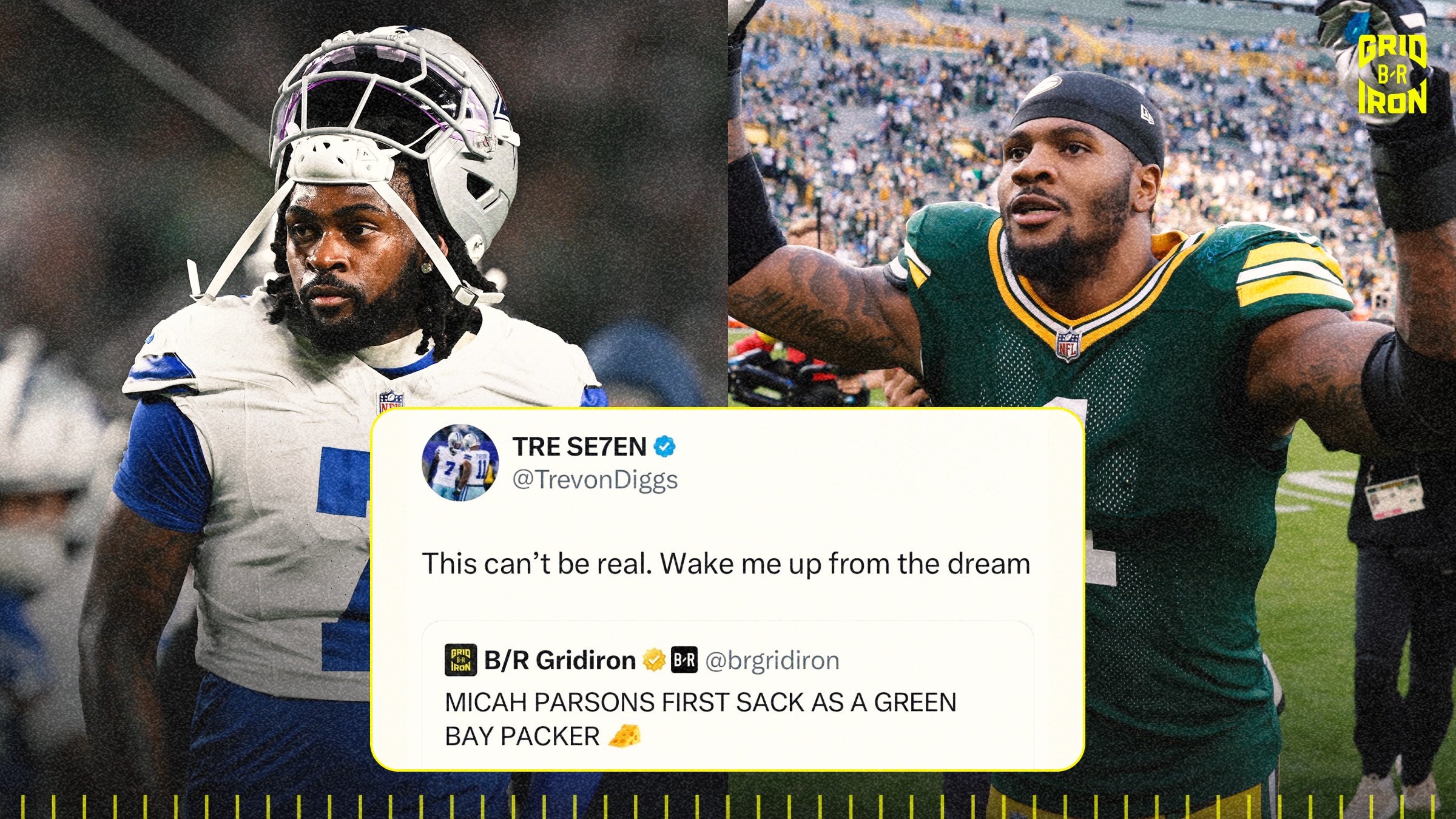 Cowboys’ Diggs on Micah Parsons’ 1st Sack After Packers Trade, ‘This Can’t Be Real’