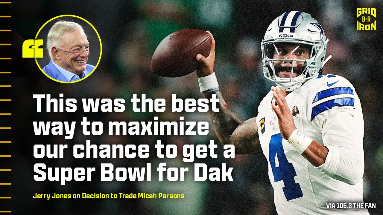 Cowboys’ Jerry Jones Says Micah Parsons Trade Was ‘Best Way’ to Win Super Bowl for Dak