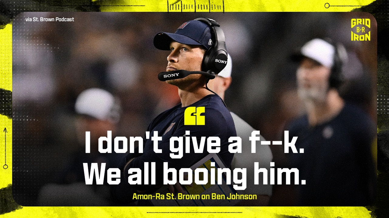 Lions’ Amon-Ra St. Brown Says ‘We All Booing’ Ben Johnson in Return with Bears