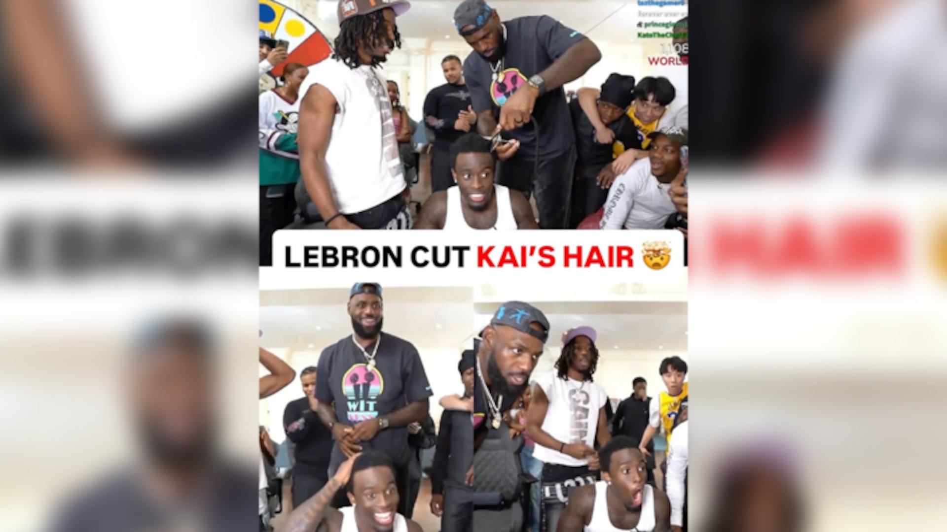 Lakers' LeBron Shaves Kai Cenat's Head on Video After Twitch Star Hits ...