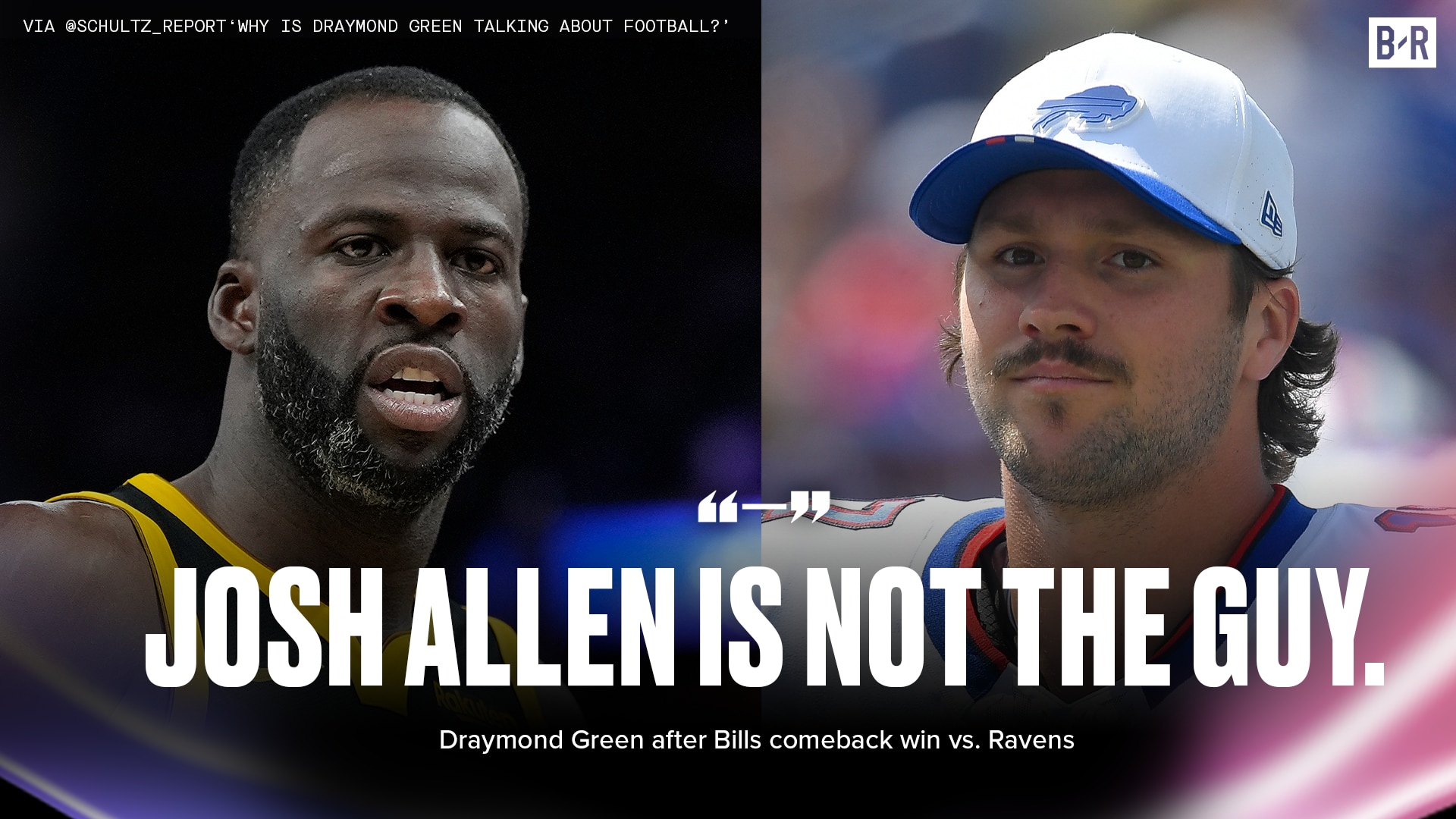 Draymond Green Still Shades Josh Allen Despite Historic Comeback Win vs. Lamar, Ravens