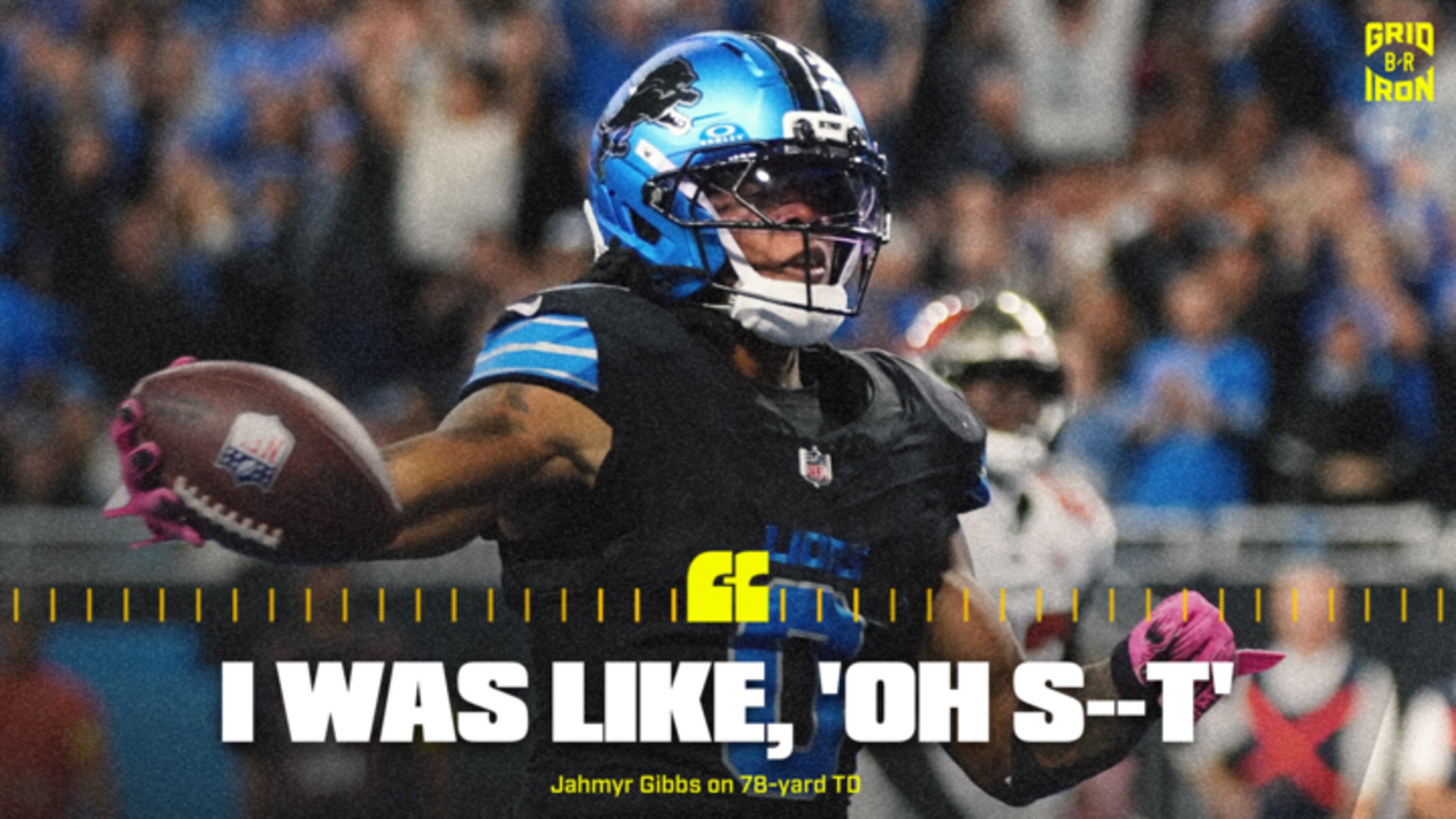 Jahmyr Gibbs Said 'Oh S--t' on 78-Yard TD, Career Night 'Kinda Special ...