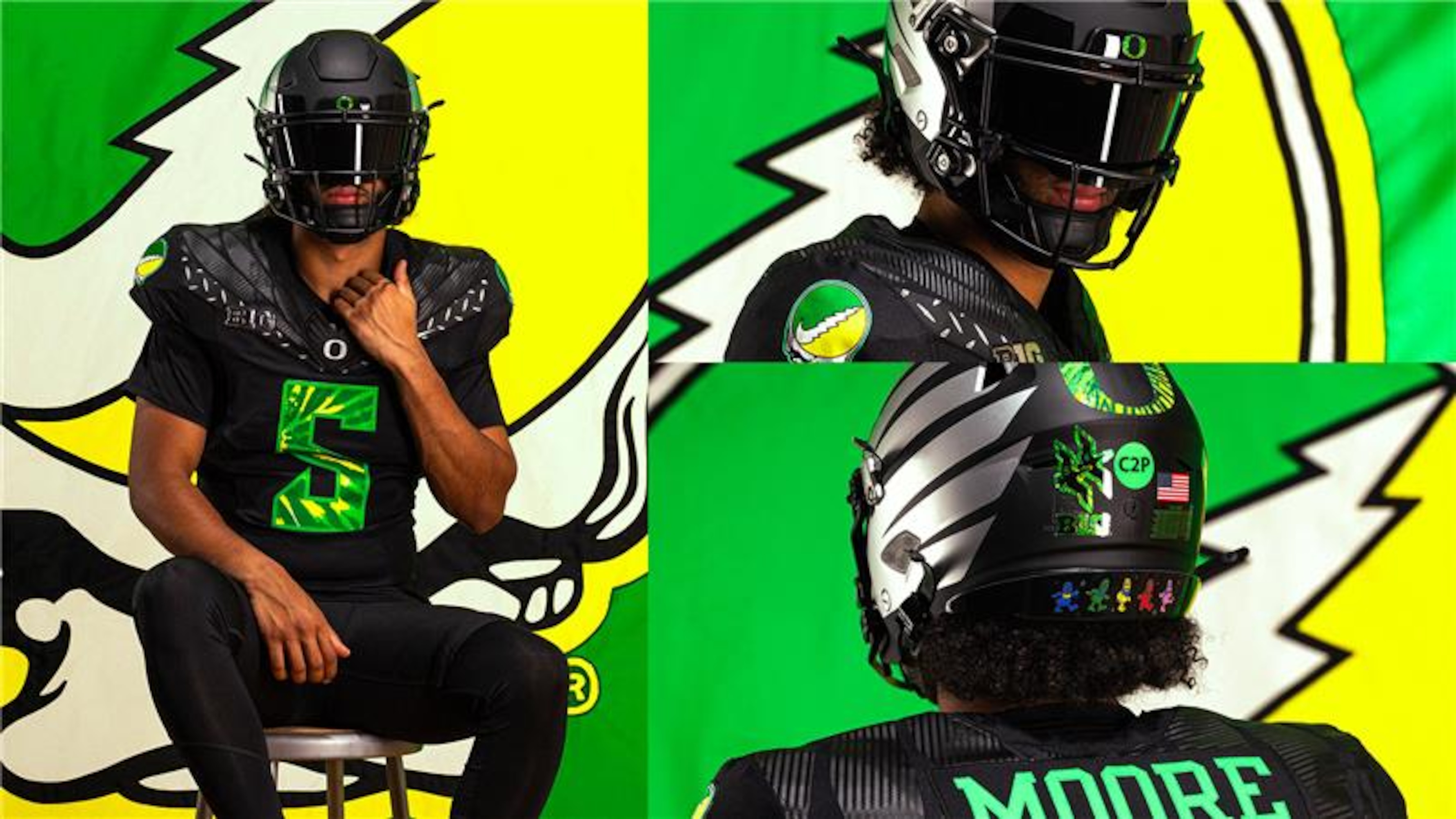 Oregon Reveal New Uniforms Inspired by 'Grateful Dead' in Video, Photos vs. Wisconsin