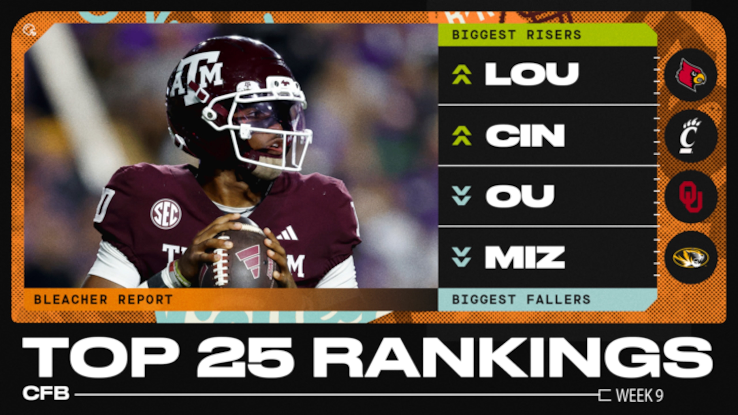 Top 25 Rankings After Week 9