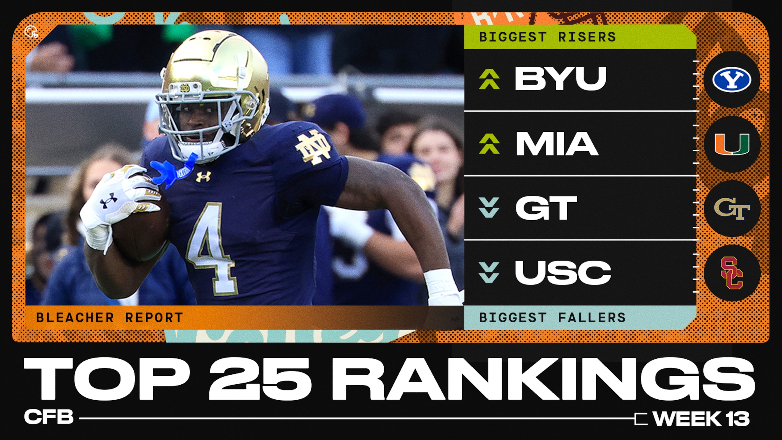 Top 25 Rankings After Week 13 