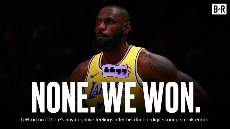 LeBron James' 1,297-Game 10+ Point Streak Finally Ends