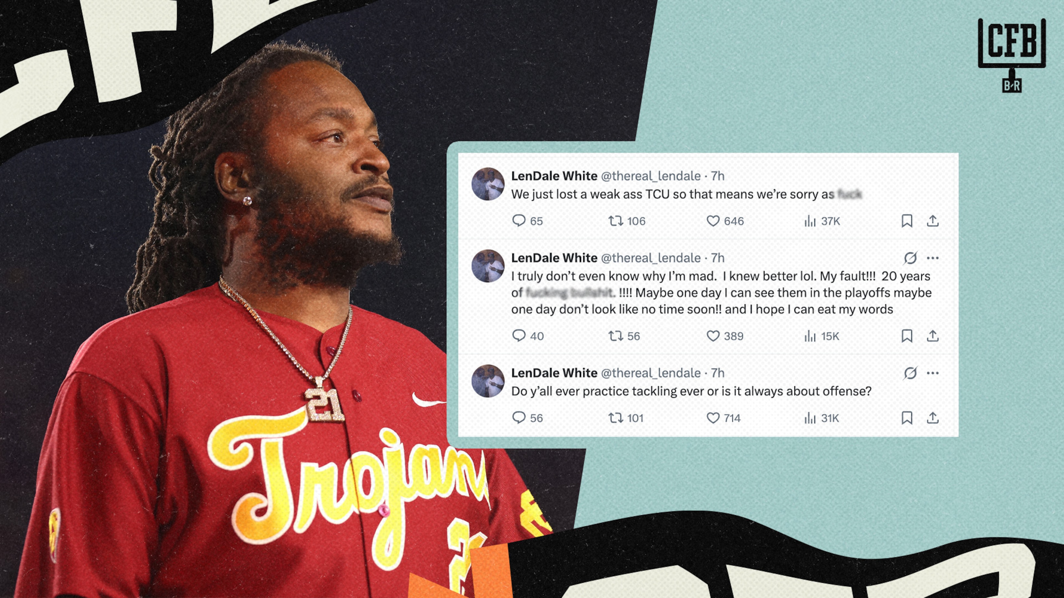 USC Legend LenDale White Rips Trojans' Stunning Alamo Bowl Loss in NSFW Rant