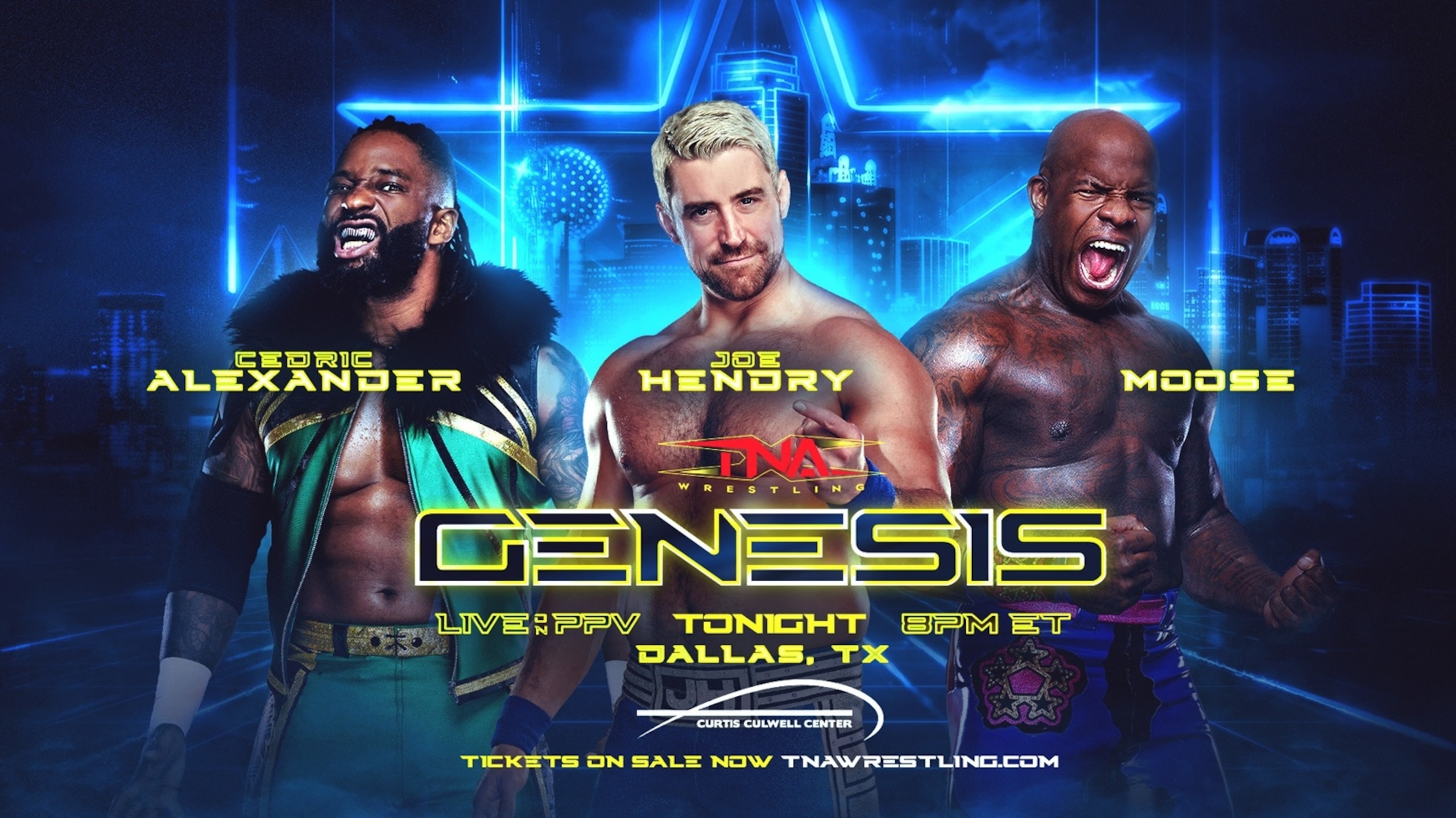 Cedric Alexander vs Joe Hendry vs Moose at TNA Genesis