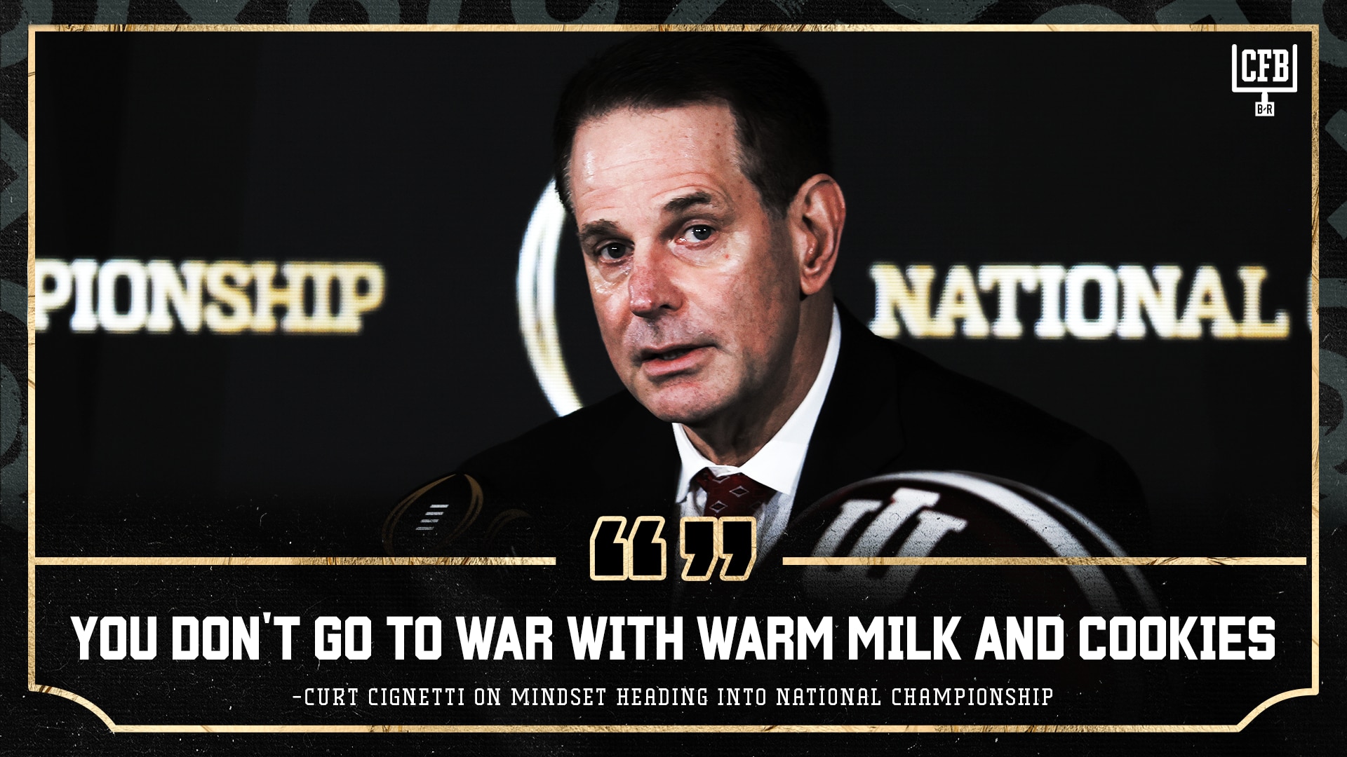 Indiana HC Curt Cignetti's Latest Viral Quote, 'You Don't Go to War with Warm Milk and Cookies'