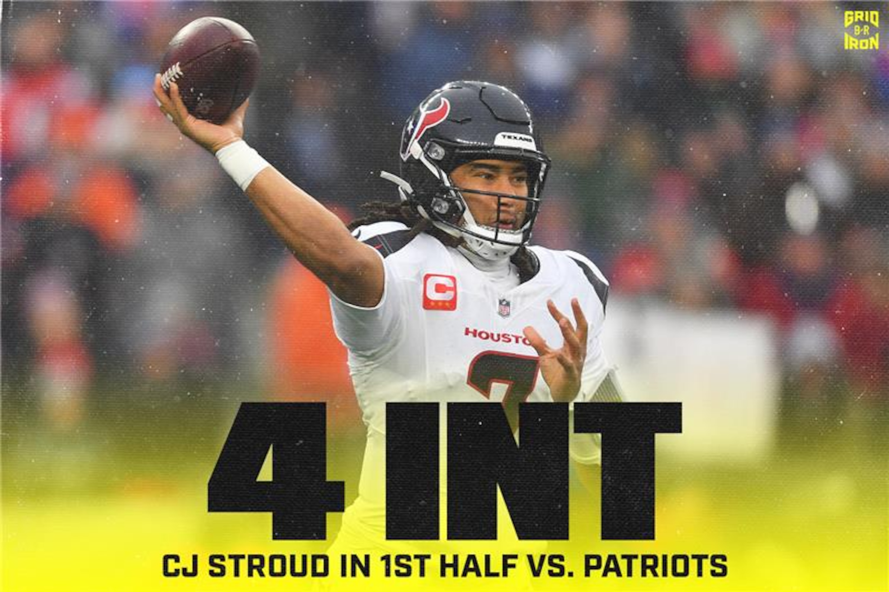 C.J. Stroud Ripped by NFL Fans After 4 1st-Half INTs During Texans-Patriots Playoff Game