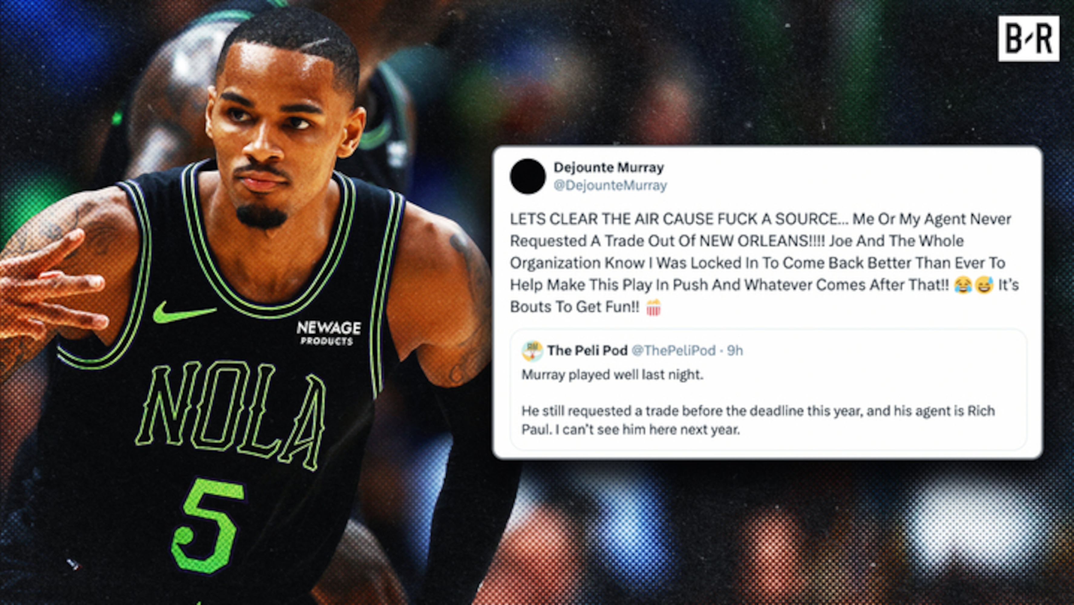 Dejounte Murray Vehemently Denies Requesting Pelicans Trade, 'Locked In ...