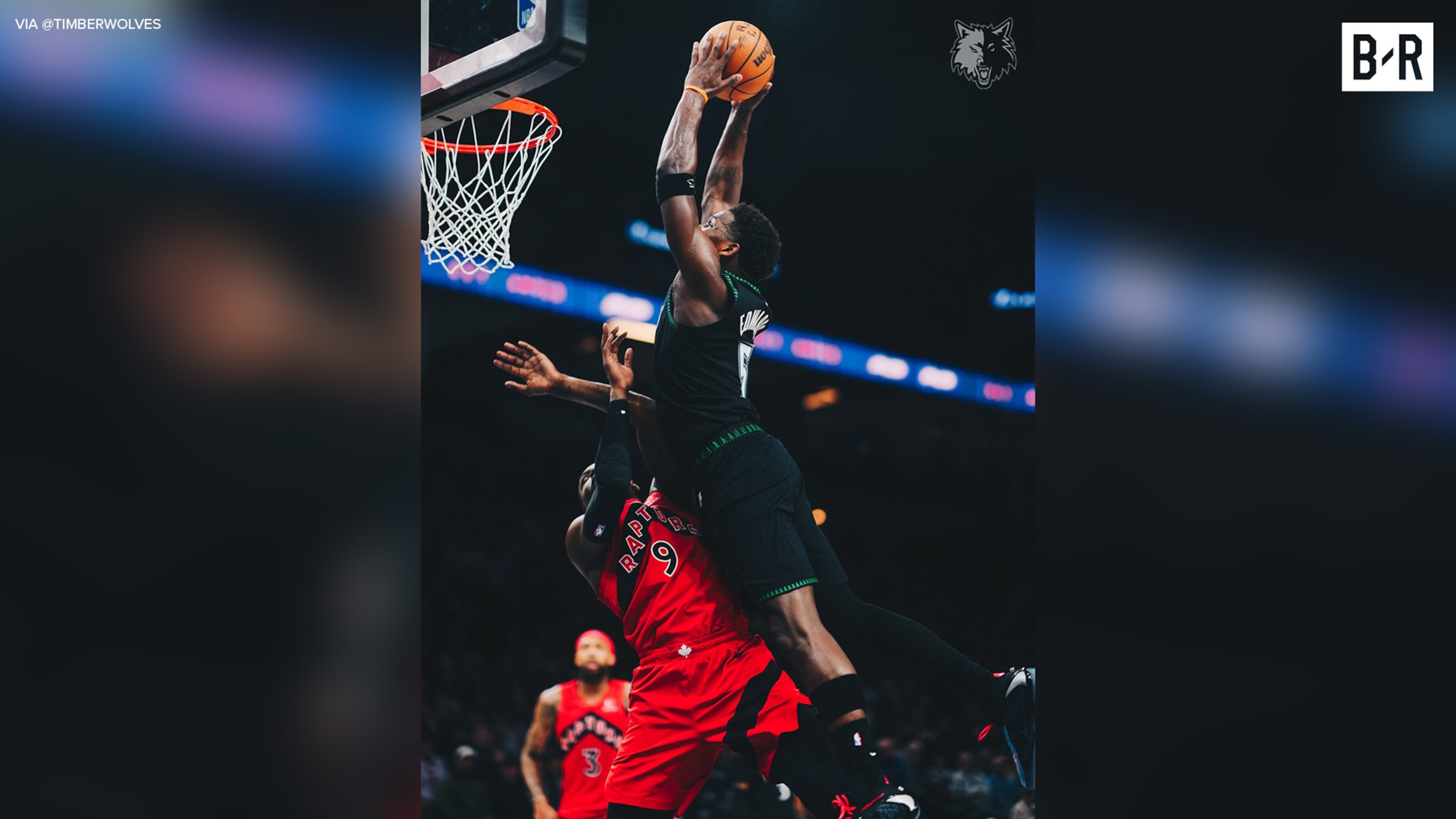 Watch Anthony Edwards Posterize RJ Barrett With Monster Dunk, Create Iconic Photo