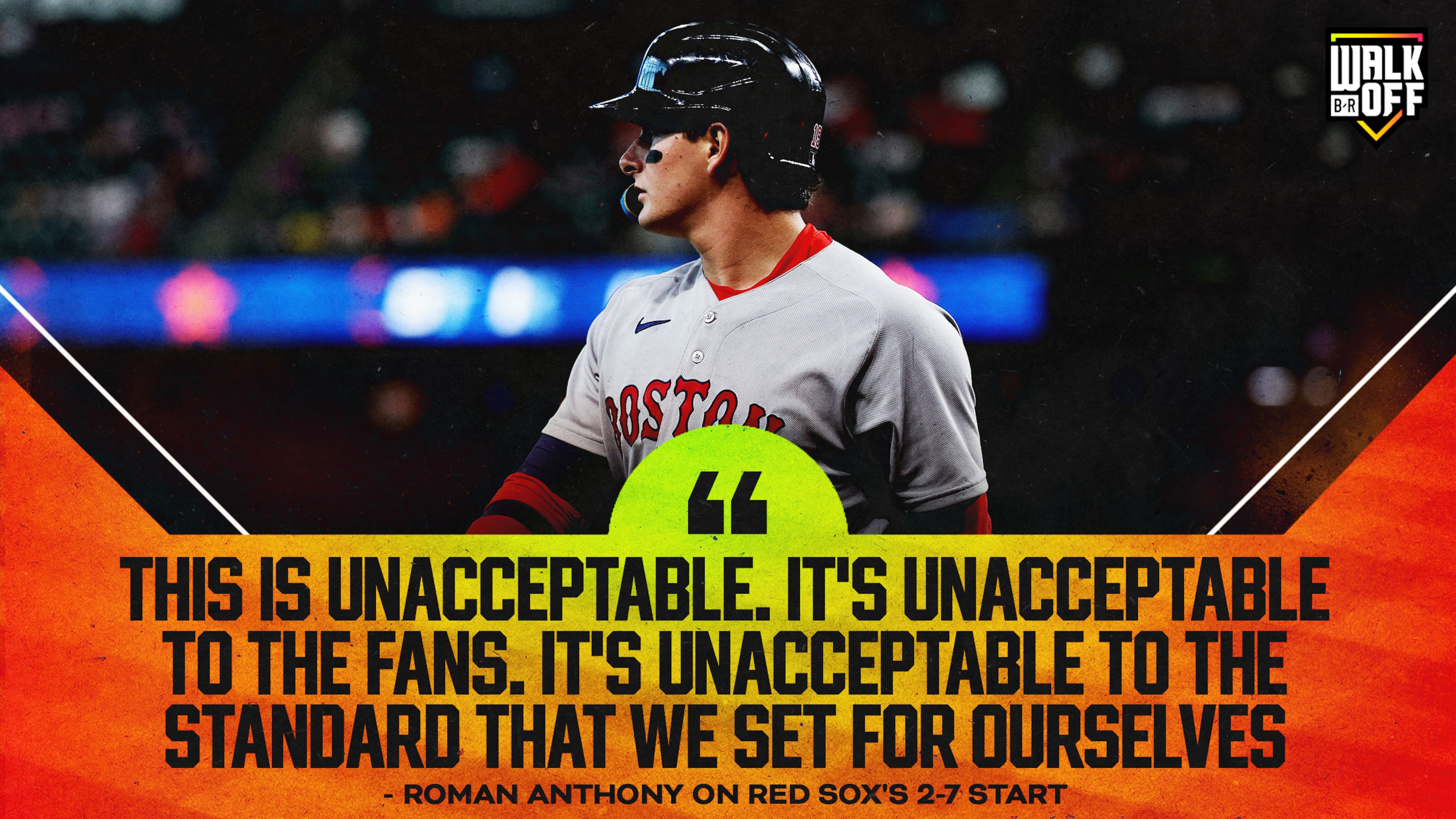 Roman Anthony Criticizes Red Sox's 'Unacceptable' Start to 2026 MLB Season