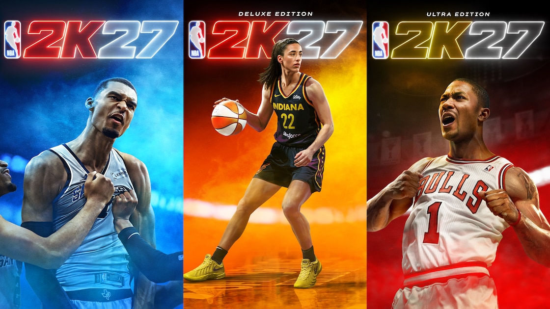 Το NBA 2K27 αποκαλύπτει εξώφυλλα των Wemby, Caitlin Clark, Derrick Rose και ημερομηνία κυκλοφορίας για το νέο βιντεοπαιχνίδι