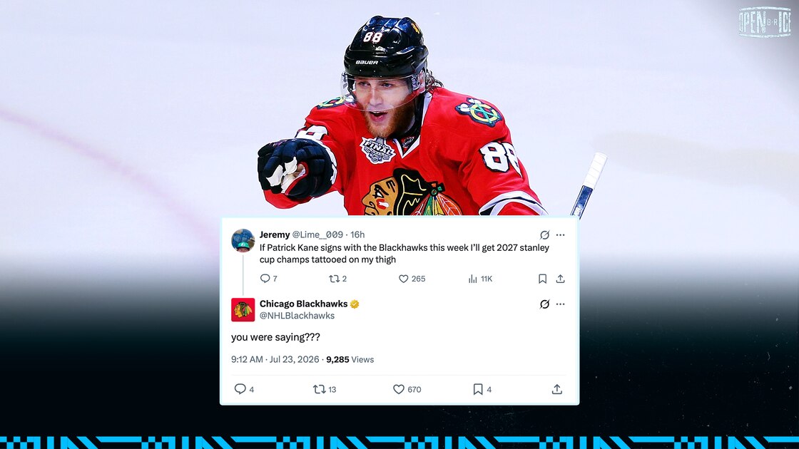 Blackhawks sign Patrick Kane to two-year deal, fan’s tattoo wager noted
