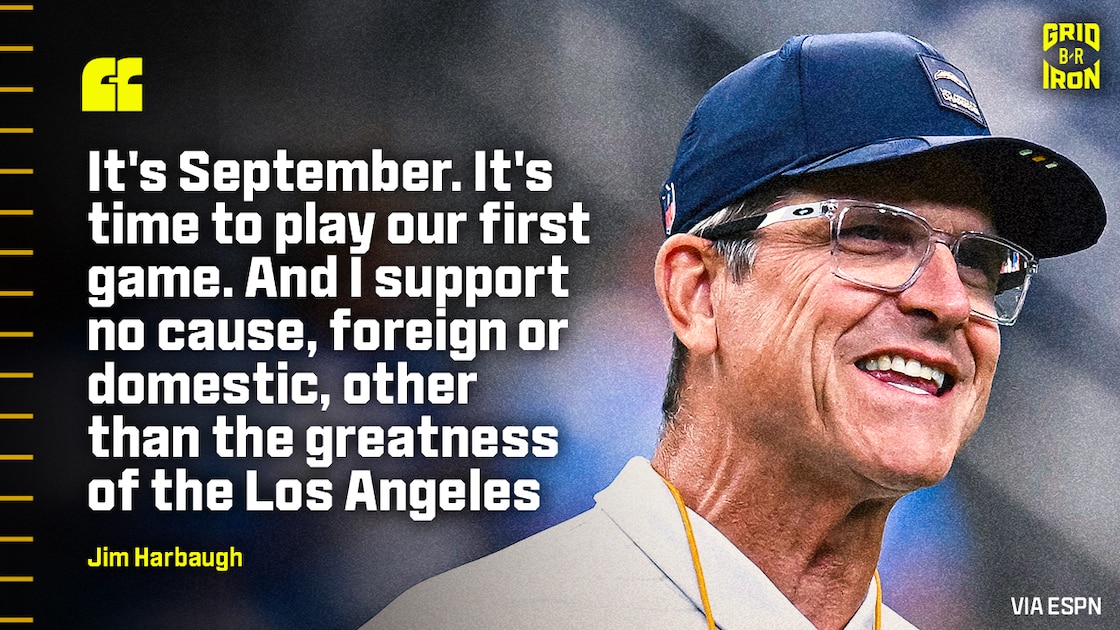 Jim Harbaugh Drops Trending Quote on Support of Chargers' Greatness Ahead of 2026 NFL Season