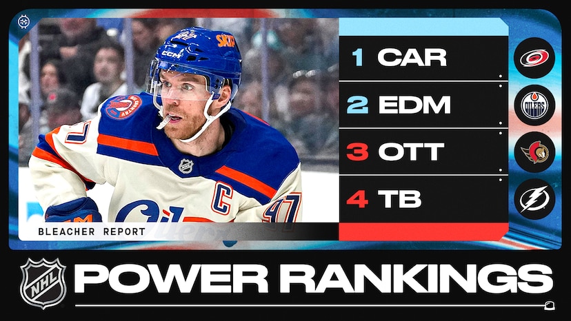 NHL Power Rankings See Hurricanes and Oilers Vault to Top Spots
