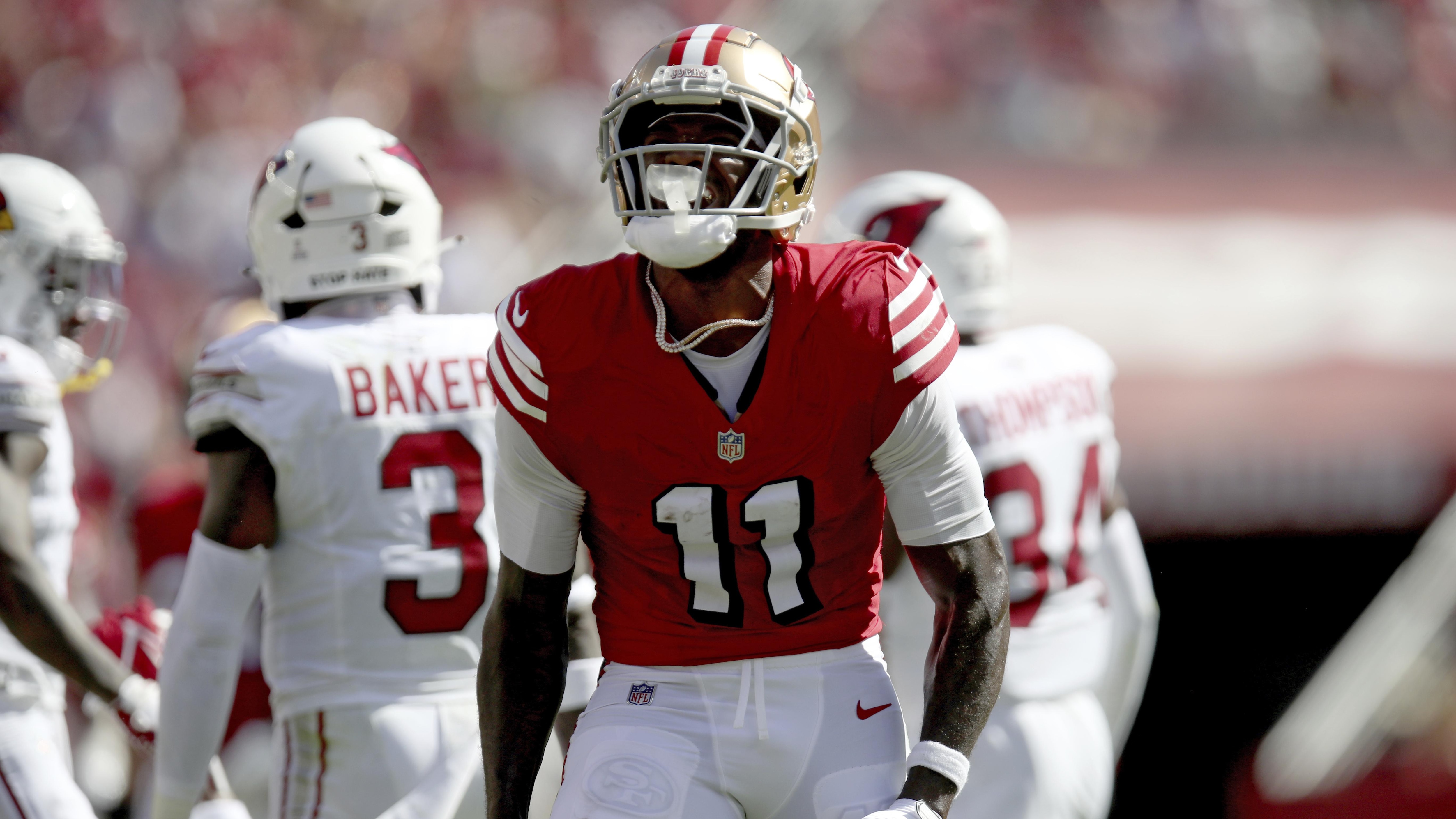 49ers’ Brandon Aiyuk Could Return from Knee Injury in Week 6 vs. Bucs, Shanahan Says
