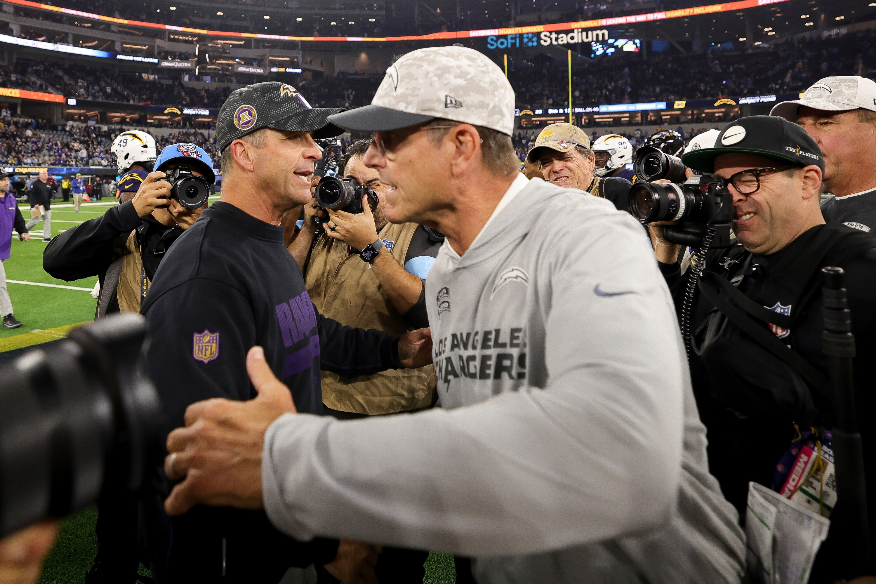 Jim Harbaugh Jokes About John Harbaugh, Cal Ripken Jr. Foul Ball Video