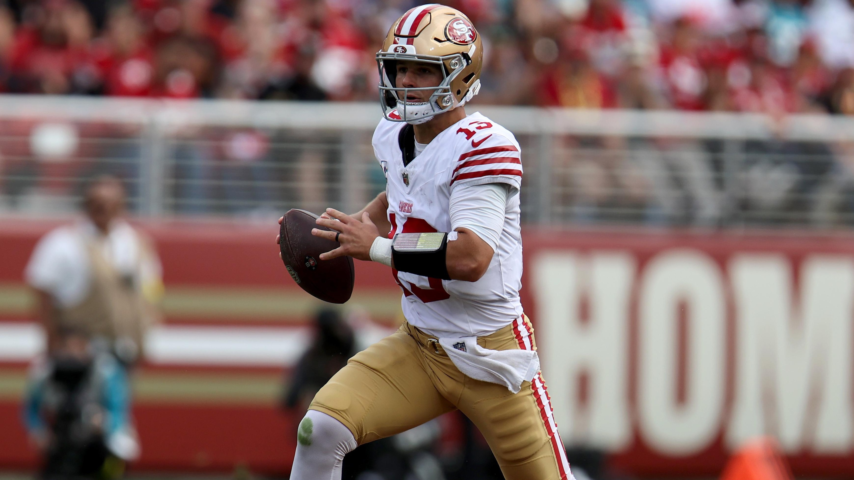 What is Brock Purdy's Injury Status for 49ers vs. Rams This Week?