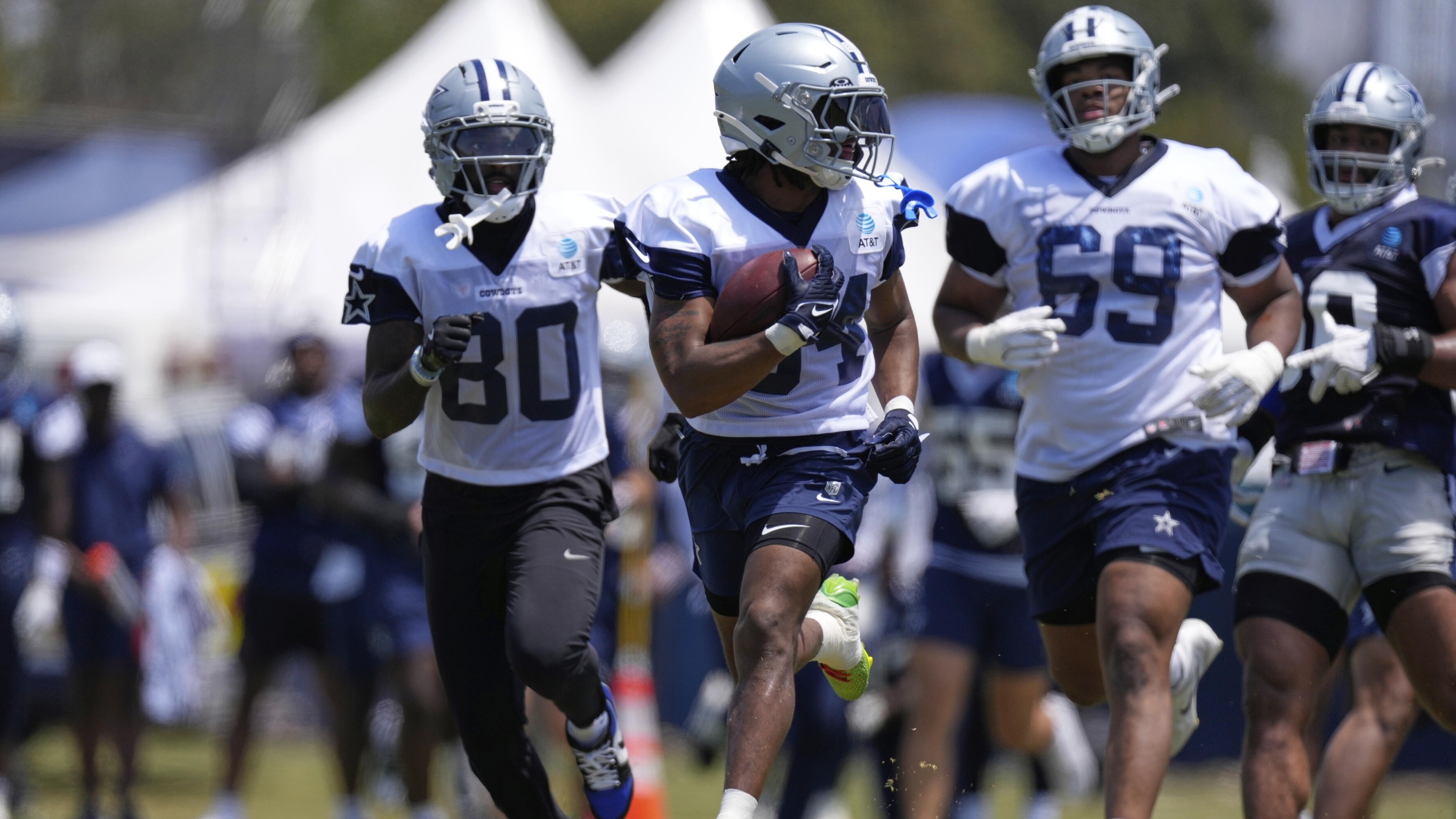 Cowboys' Jaydon Blue Reportedly Gets RB1 Reps in Camp amid Fantasy ...