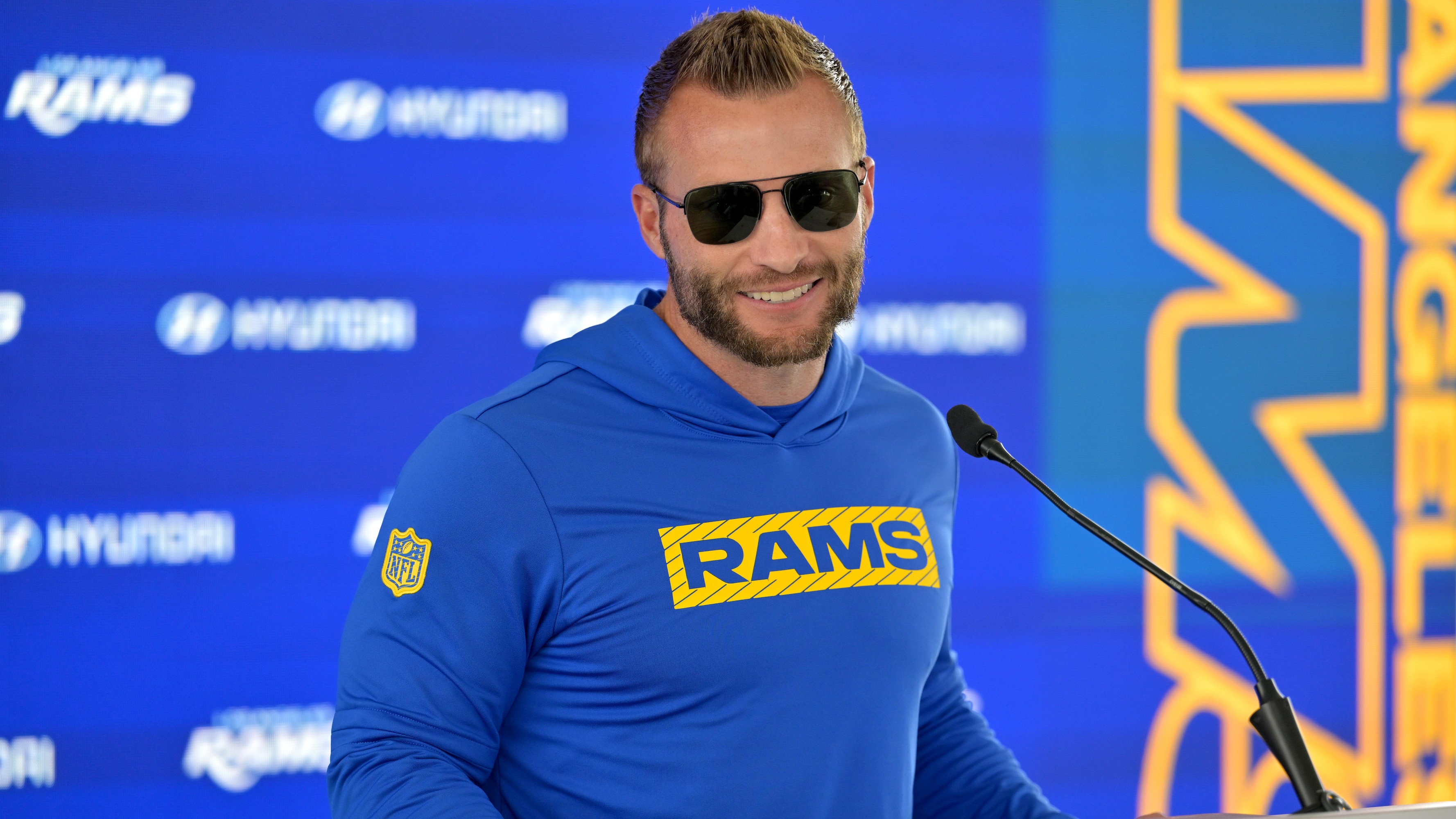 Rams' Sean McVay Reacts to Myles Garrett Trade, Aaron Donald NFL Comeback Buzz
