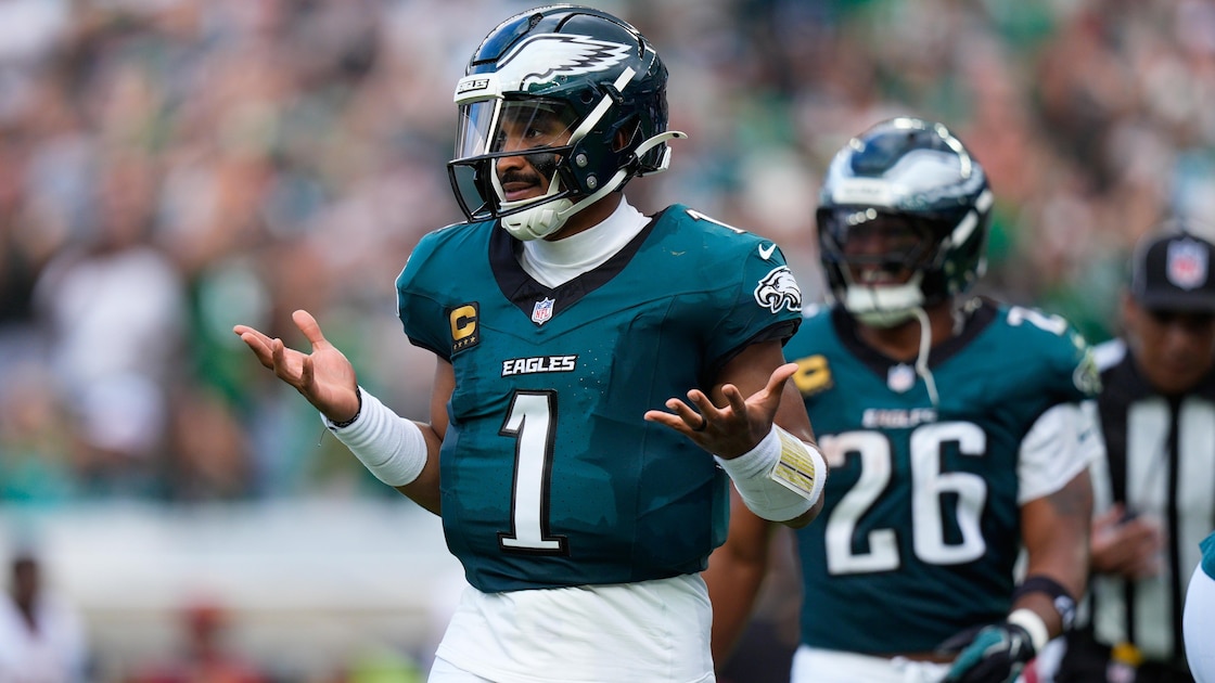 Eagles Beat Commander, Box Score Stats, Highlights for Jayden Daniels, Hurts, Saquon and Top Players