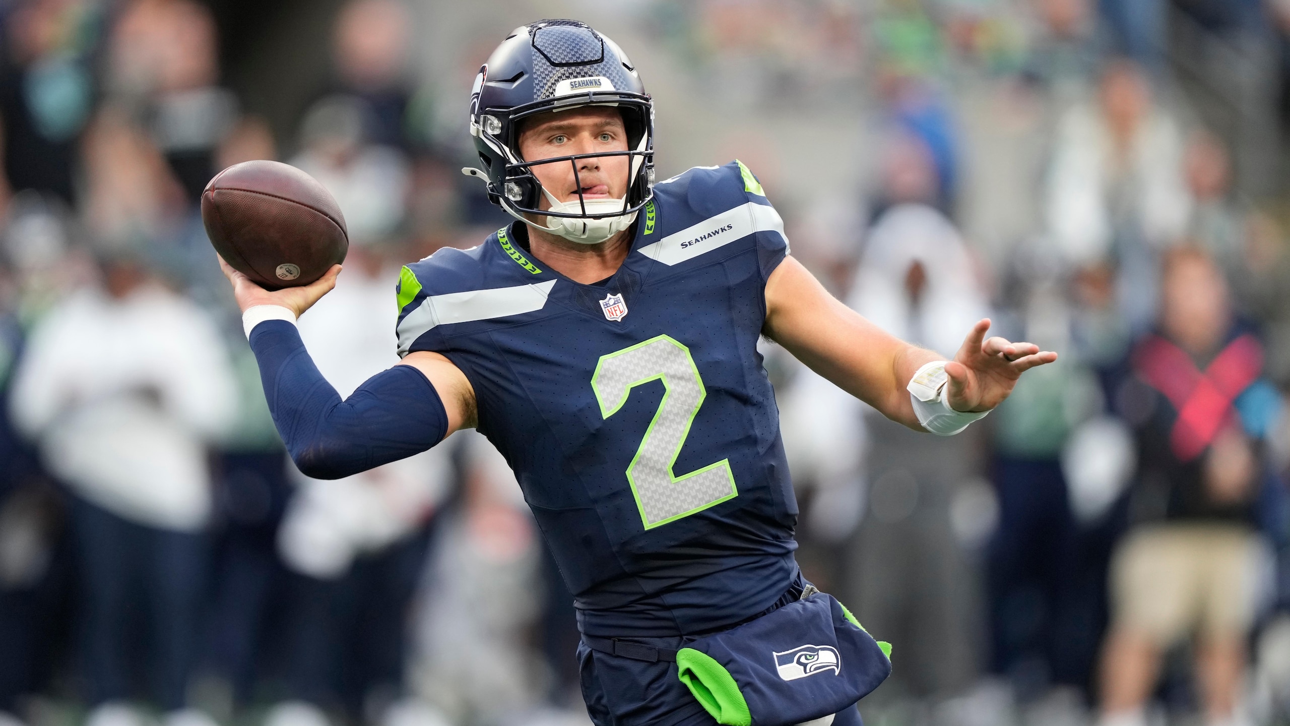 Photos of the NFL season opener, a rare Super Bowl rematch between the Seahawks and Patriots