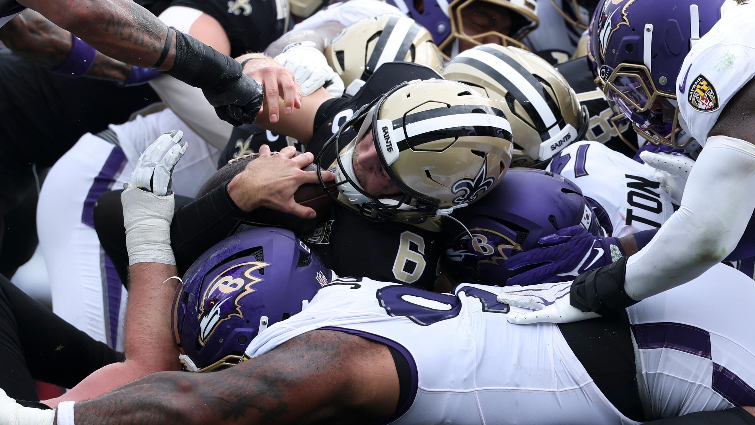 Saints Ravens Football