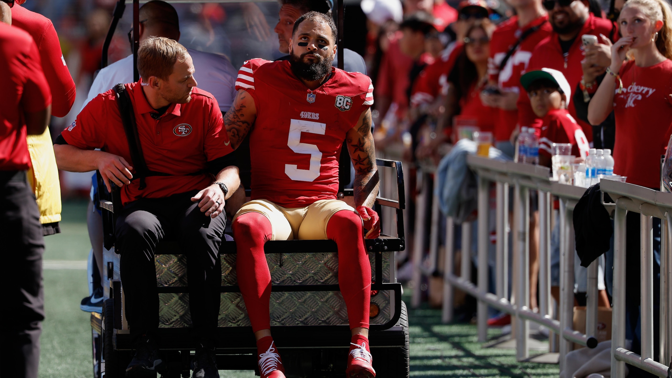 Mike Evans Carted Off