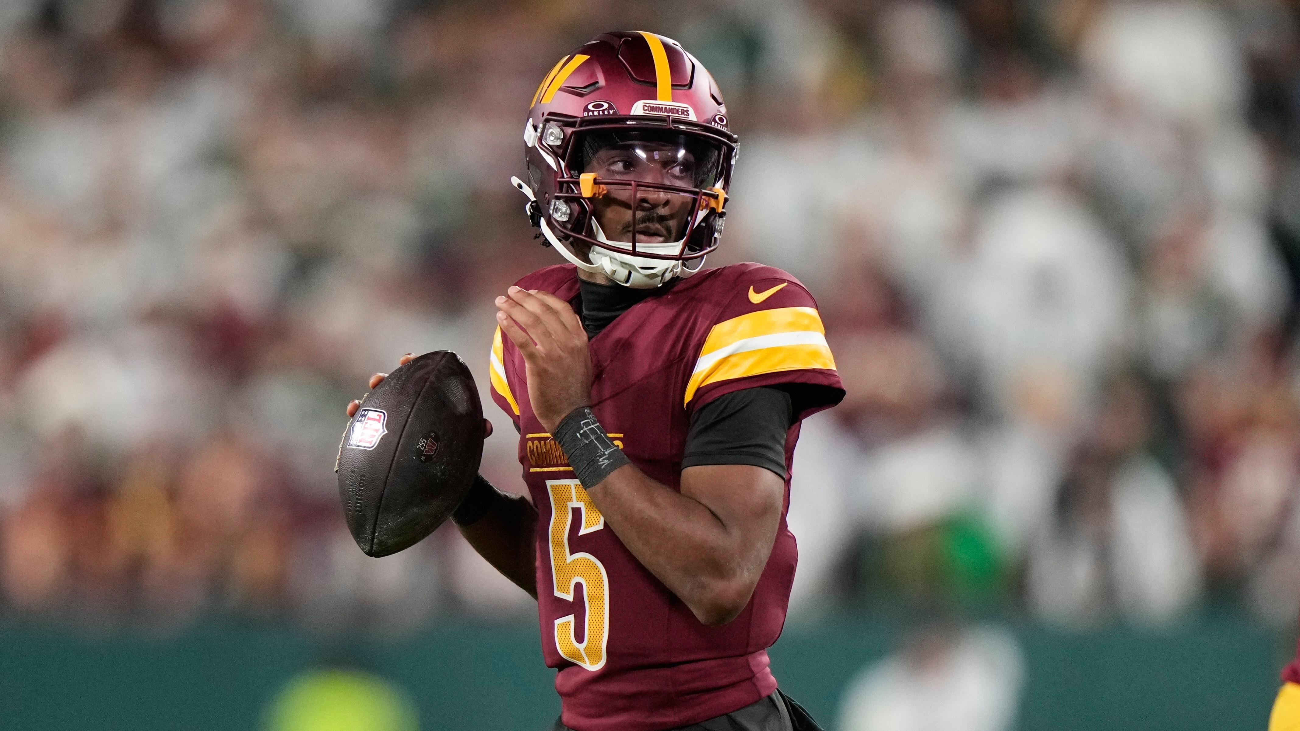 Jayden Daniels Says Knee Injury 'Feels Good,' Says Status vs. Falcons ...