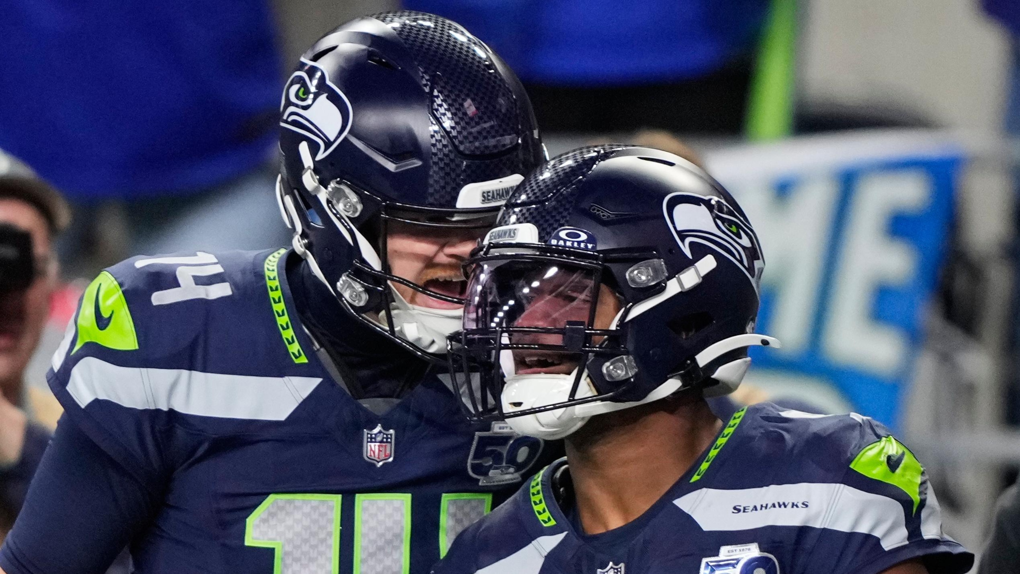 Russell Wilson, Marshawn Lynch Hype Sam Darnold, Kenneth Walker III After Seahawks Reach Super Bowl - Bleacher Report