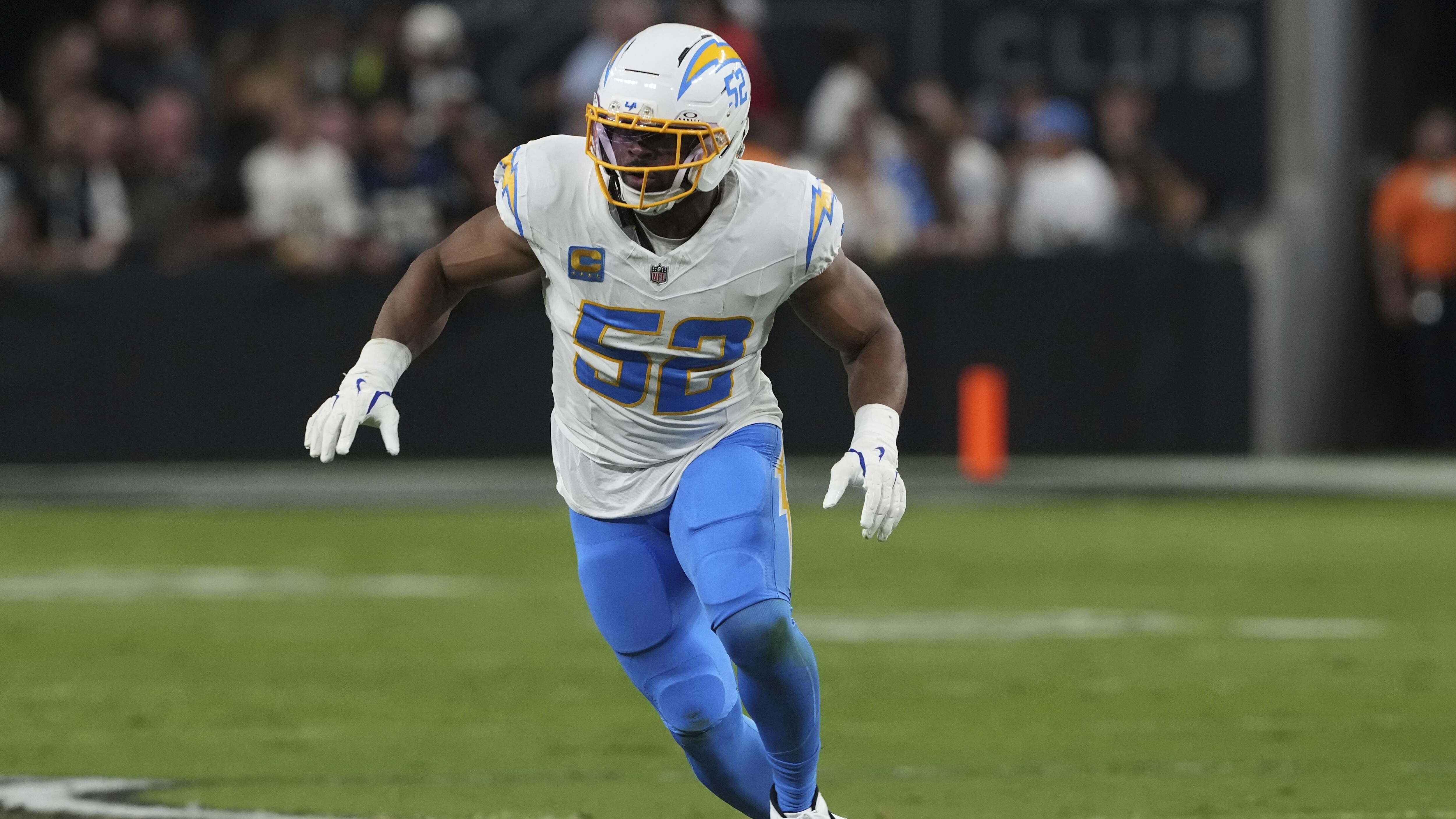 Chargers' Khalil Mack out vs. Raiders with Elbow Injury, LB Had Arm in ...