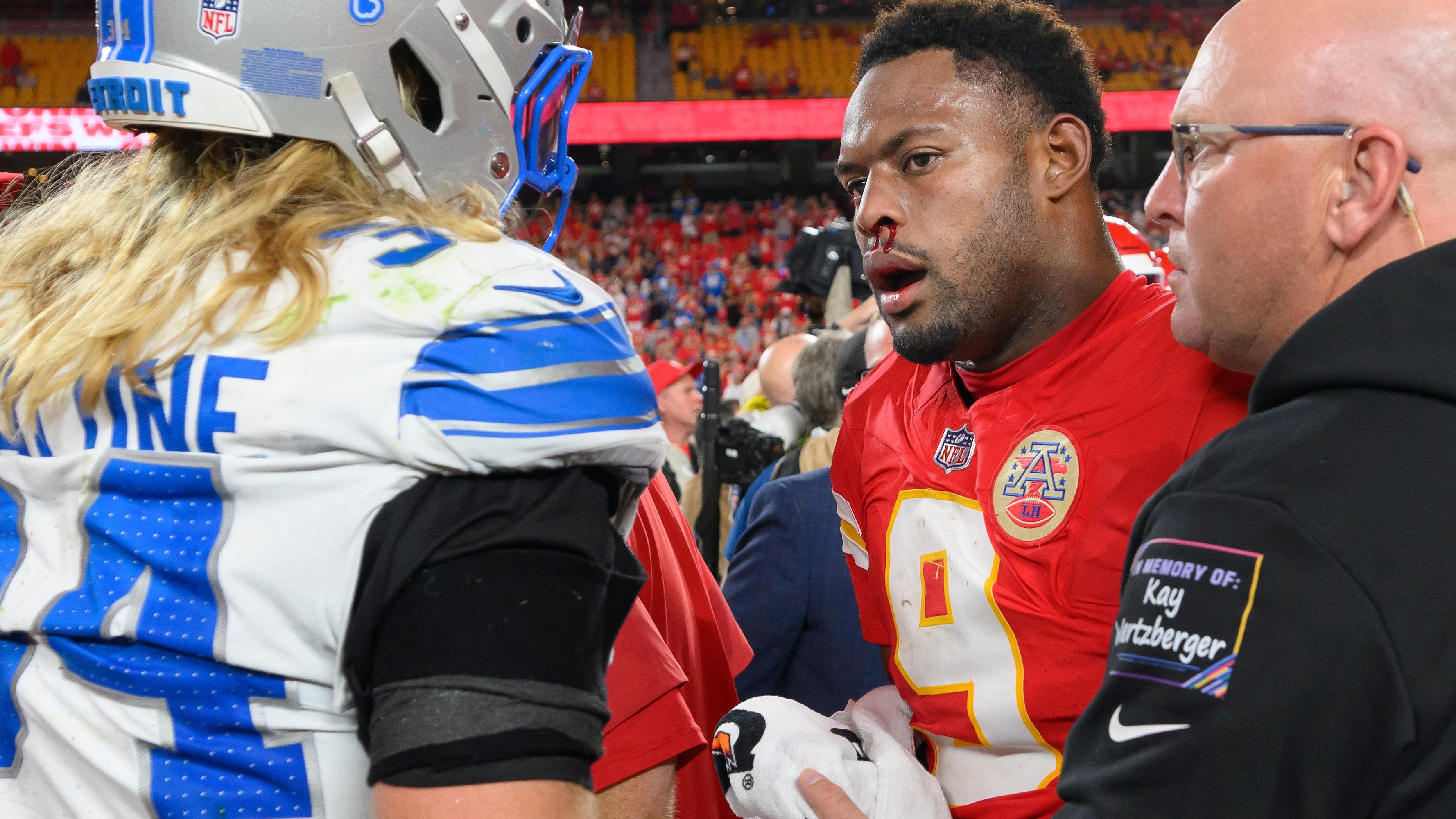JuJu's Nose Bloodied from Brian Branch Slap, Reid Says There's 'Pretty Good Damage'