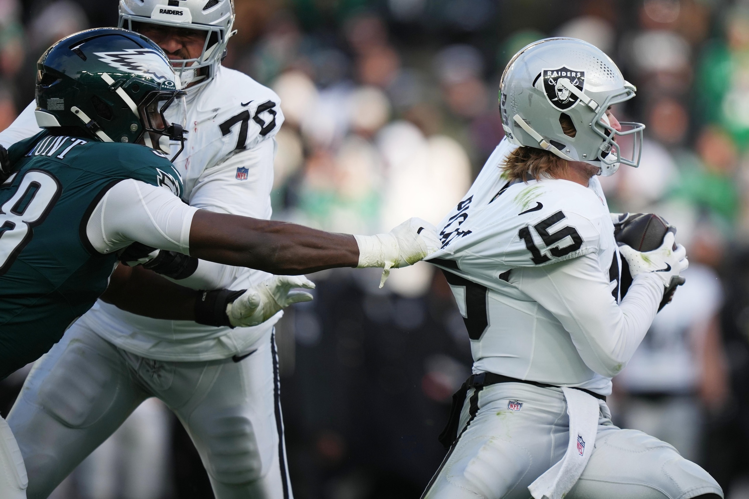 APTOPIX Raiders Eagles Football