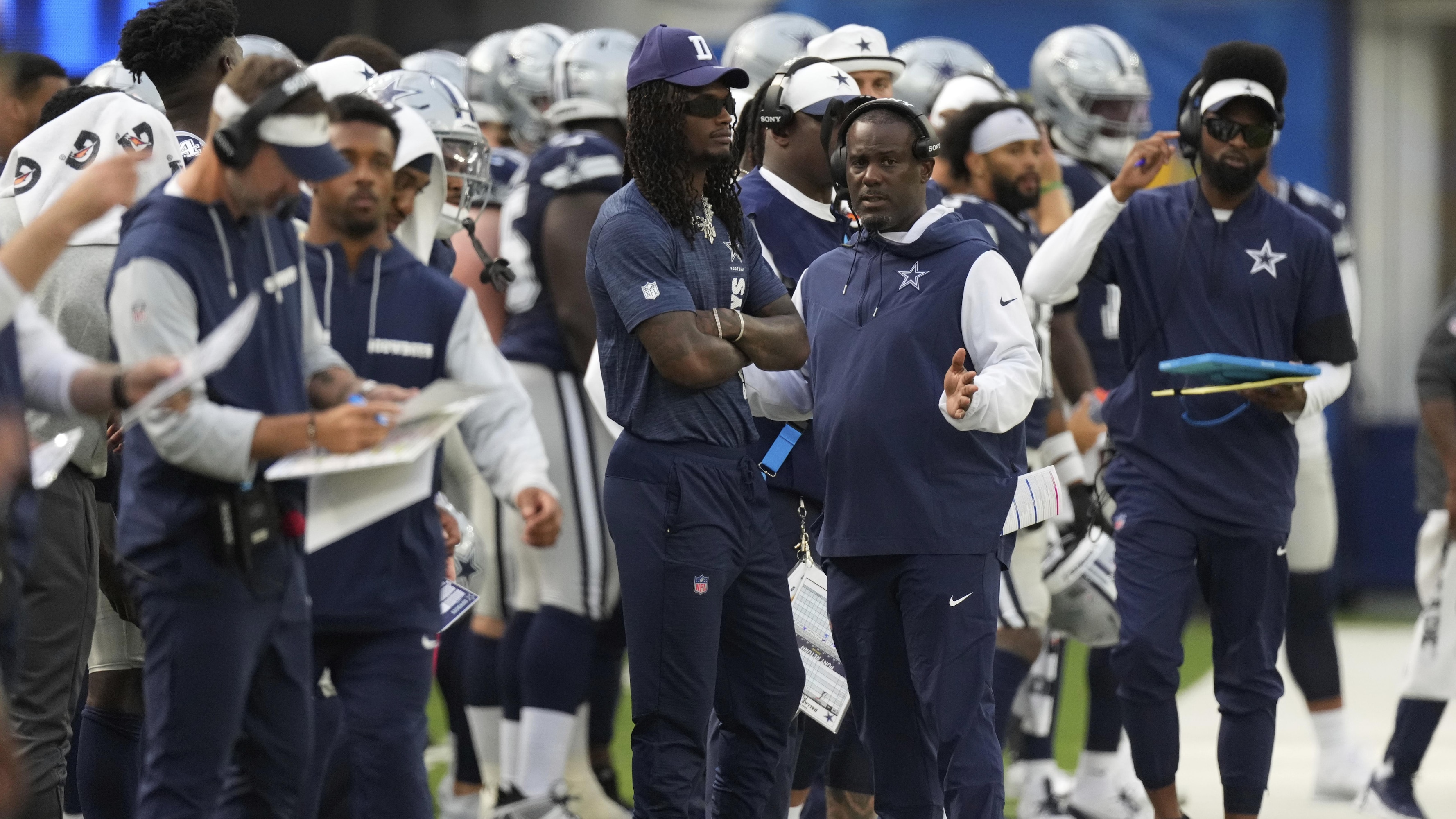 CeeDee Lamb Penalized After Referee Runs into Cowboys WR on Sideline in Preseason Game