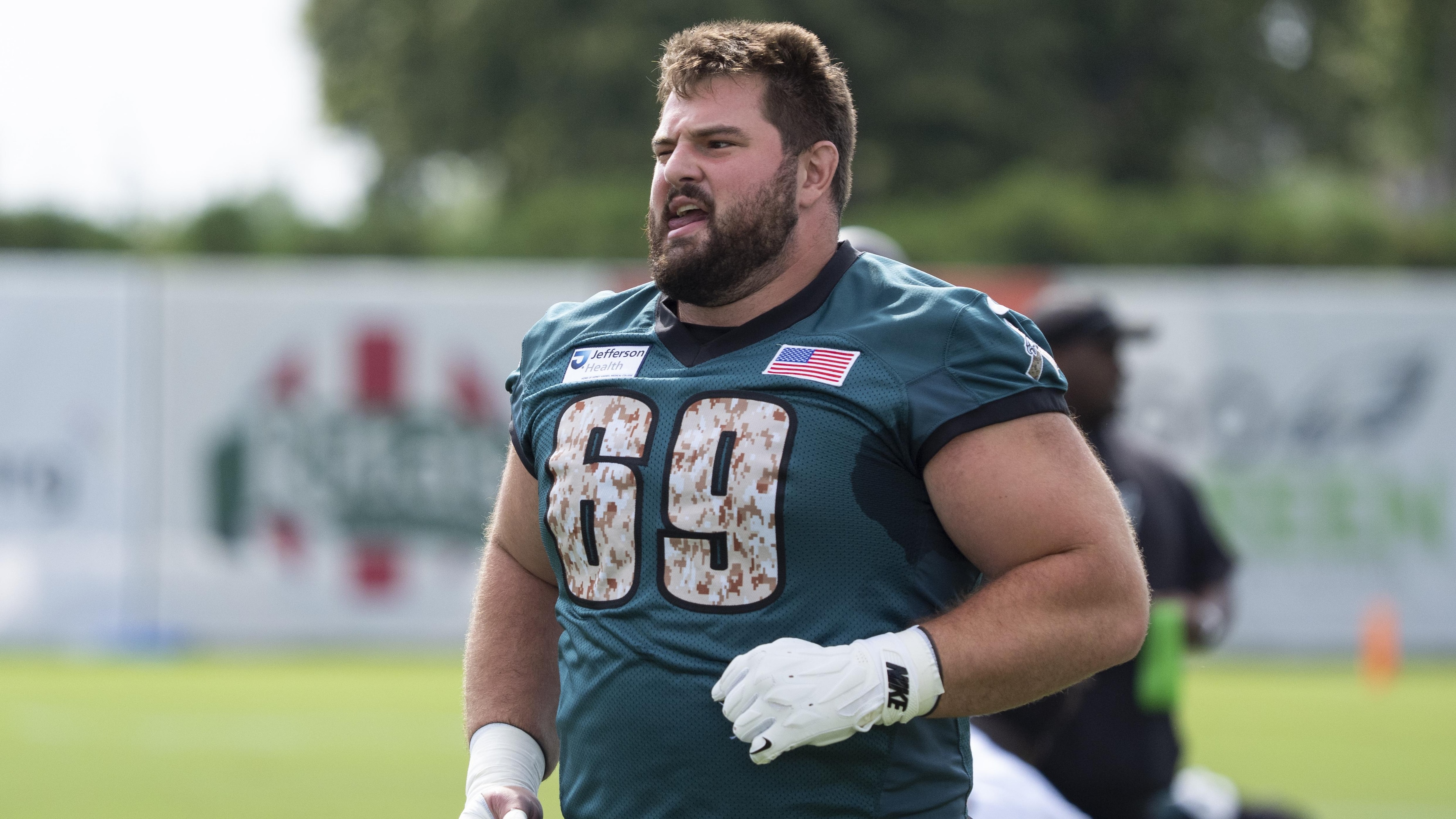 Eagles' Landon Dickerson Carted Off at Practice After Suffering Leg Injury