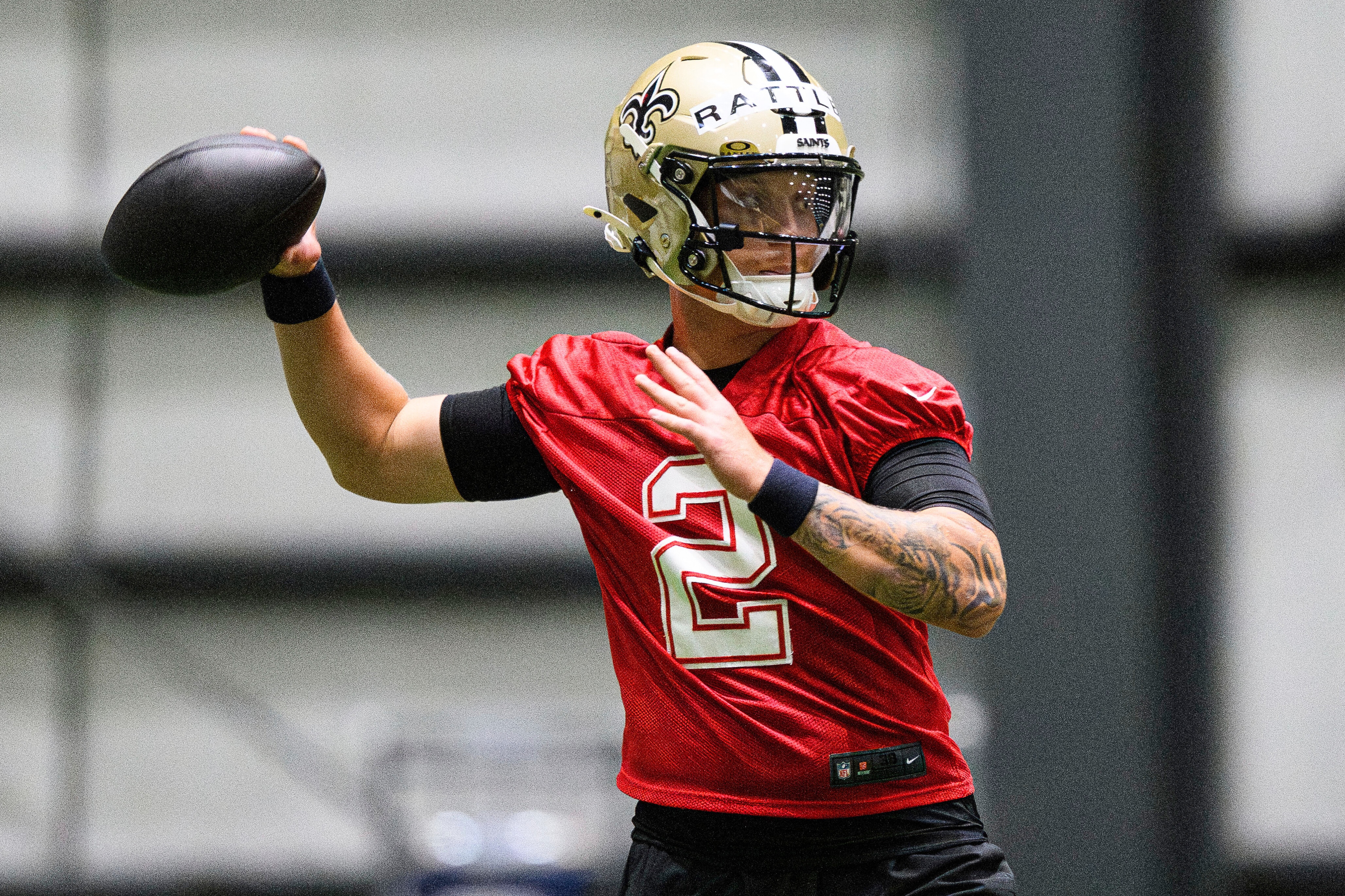 Spencer Rattler of the New Orleans Saints