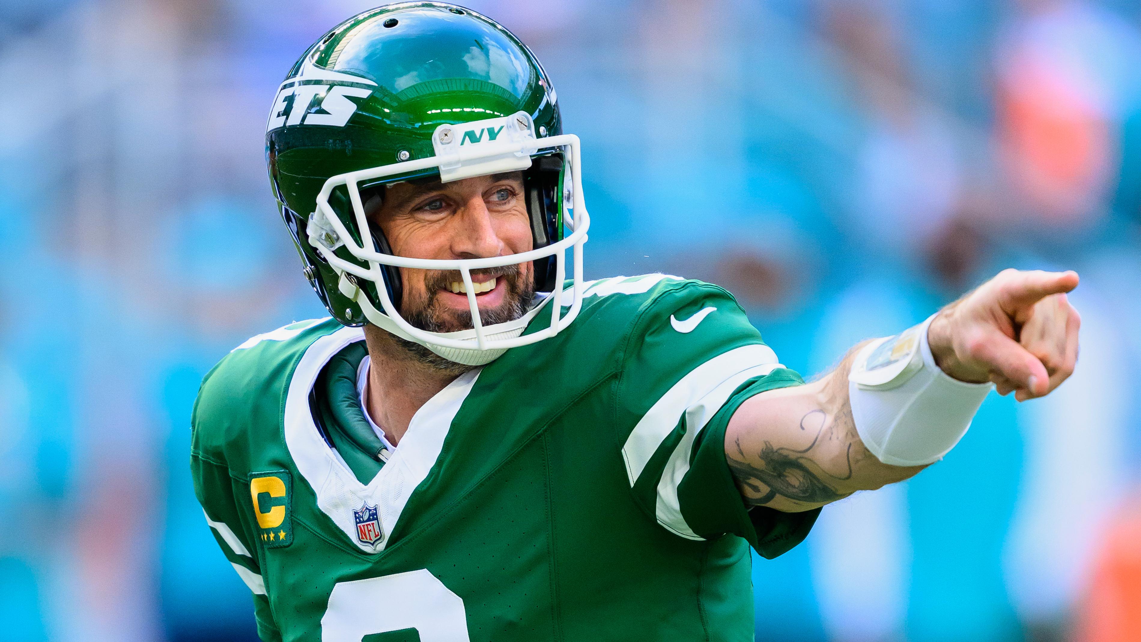 Aaron Rodgers with Steelers Football